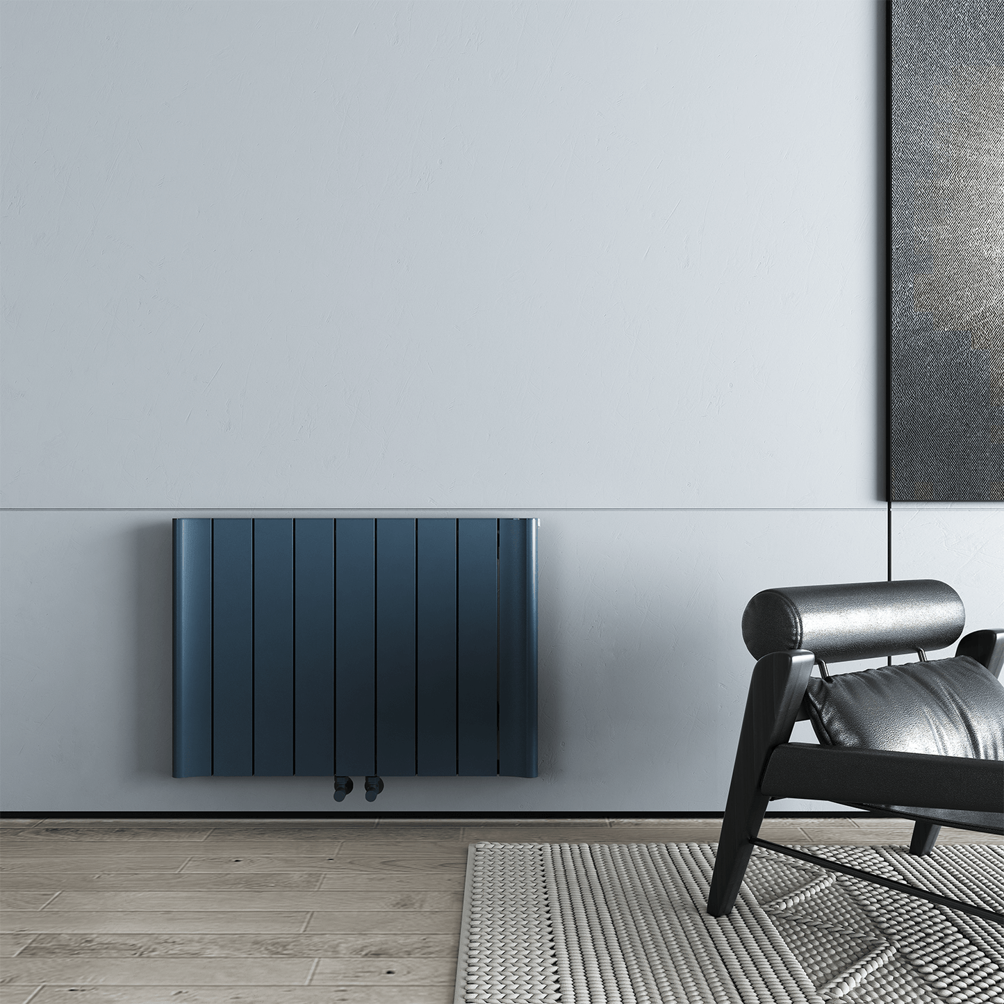 Termoarredo Orizzontale Carisa Burano in Alluminio Design Moderno Antracite