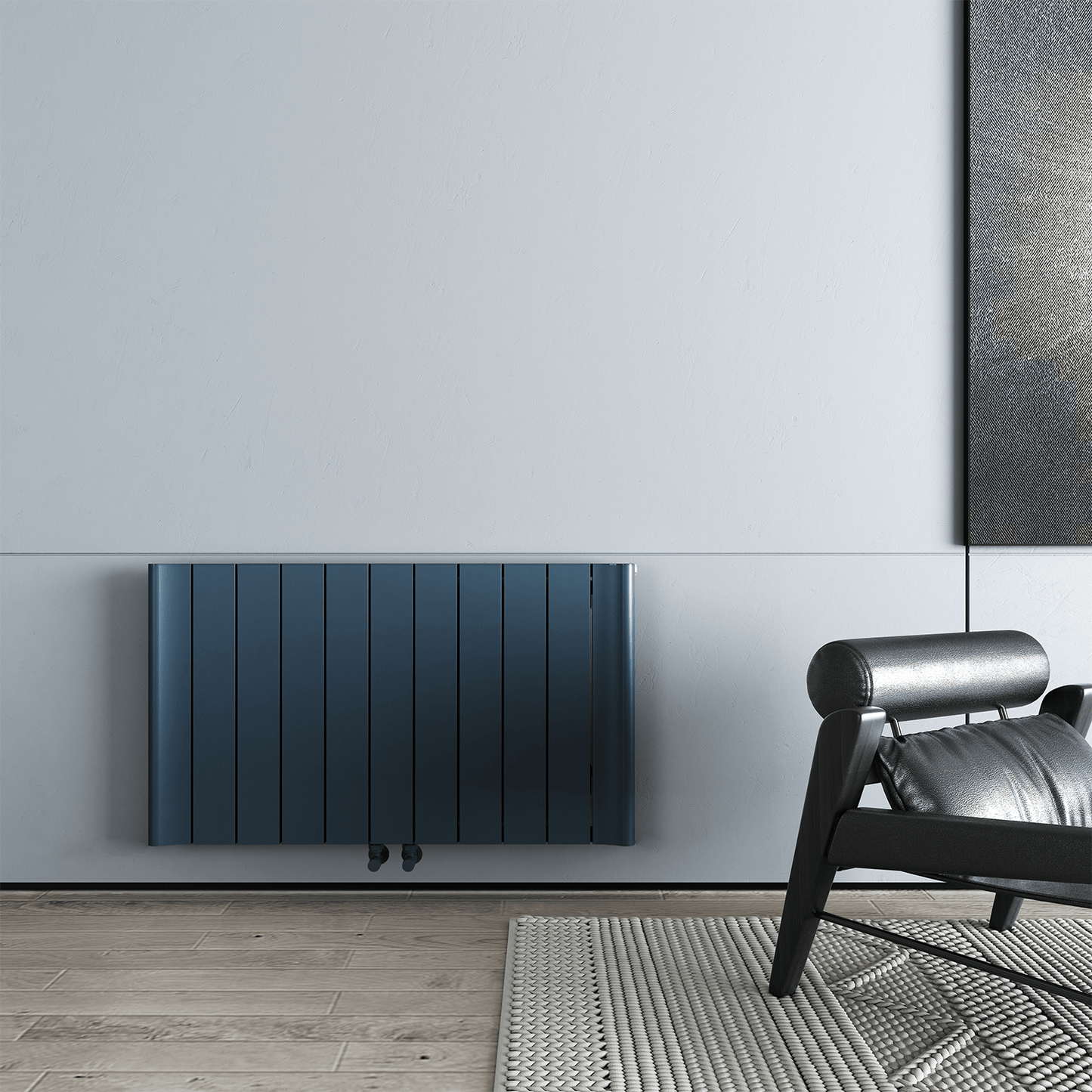 Termoarredo Orizzontale Carisa Burano in Alluminio Design Moderno Antracite