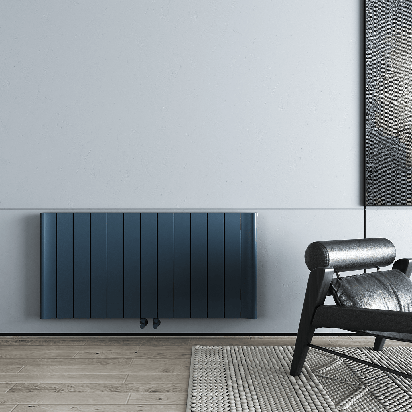 Termoarredo Orizzontale Carisa Burano in Alluminio Design Moderno Antracite