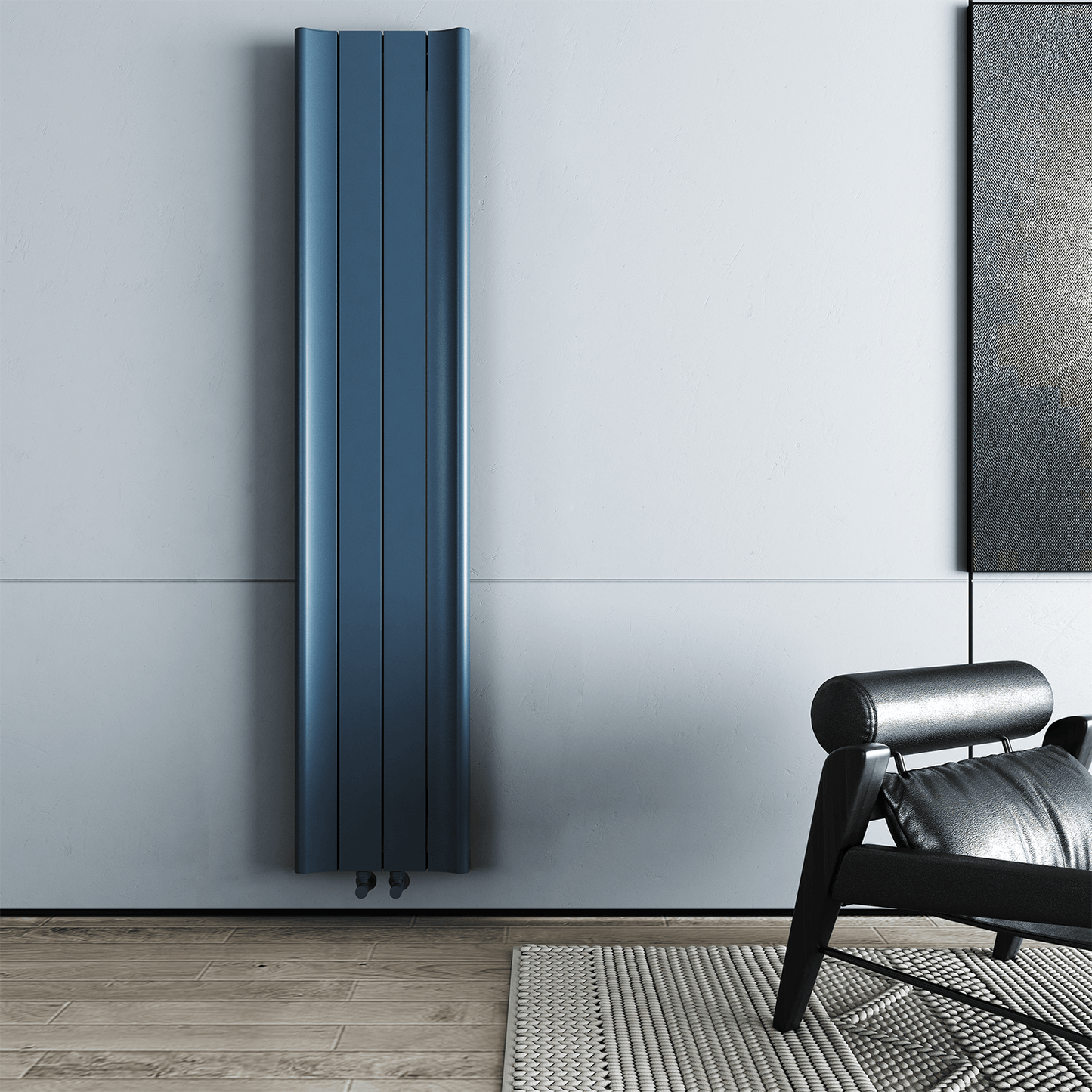 Radiatore verticale in alluminio Carisa Burano Design Moderno Antracite