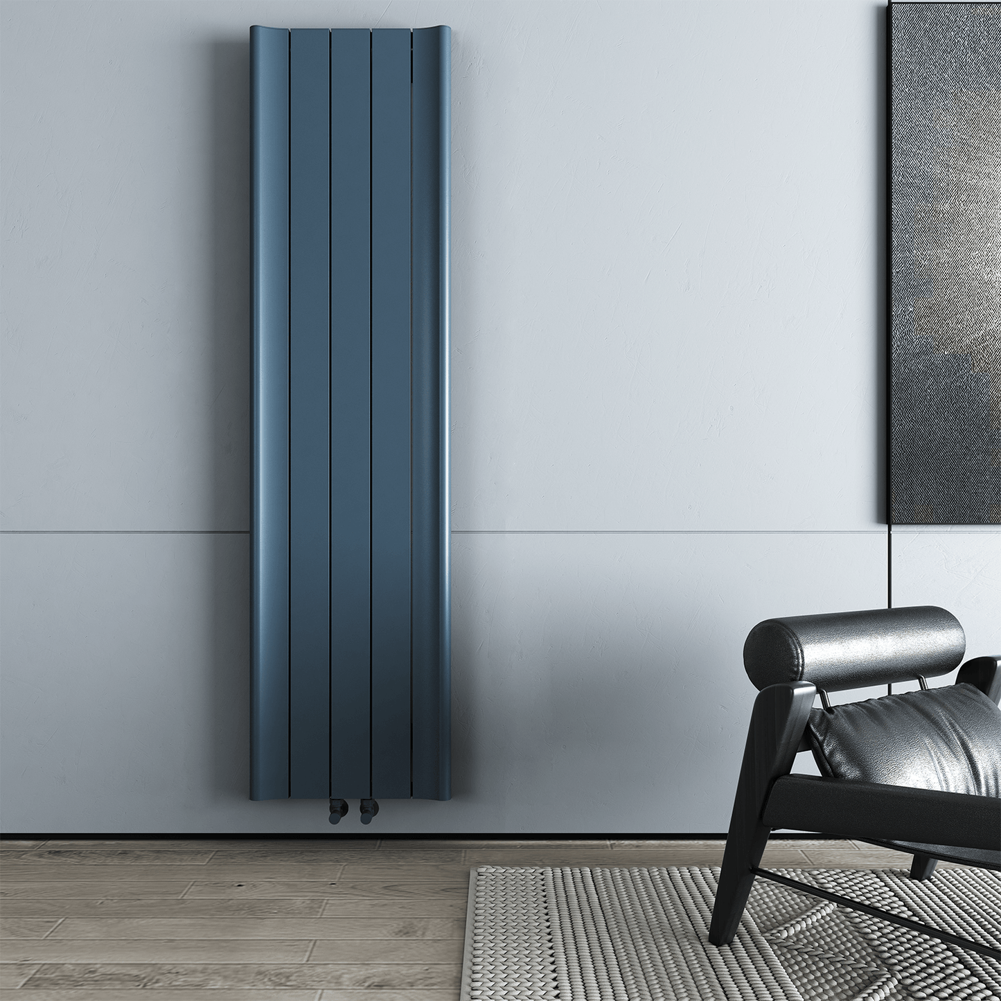 Radiatore verticale in alluminio Carisa Burano Design Moderno Antracite