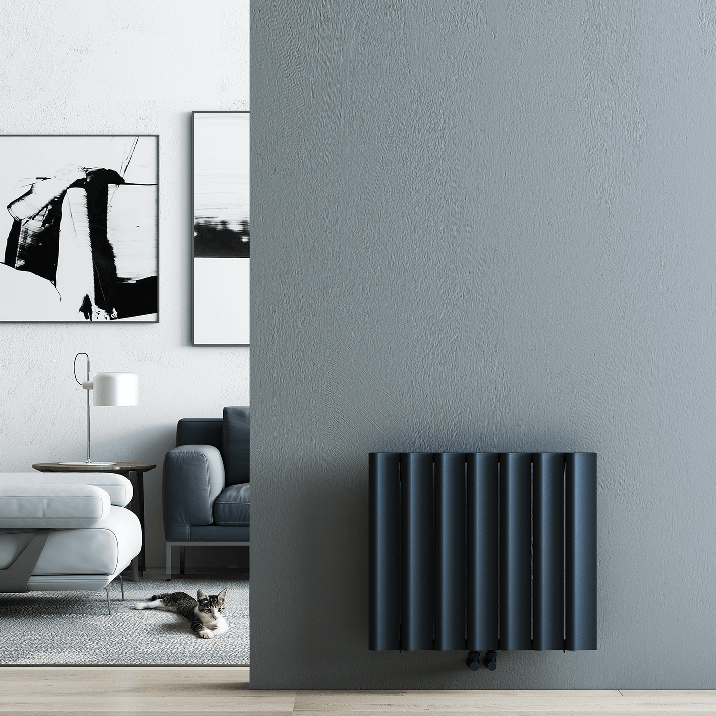 Termoarredo Orizzontale Carisa Burano S in Alluminio Design Moderno Antracite