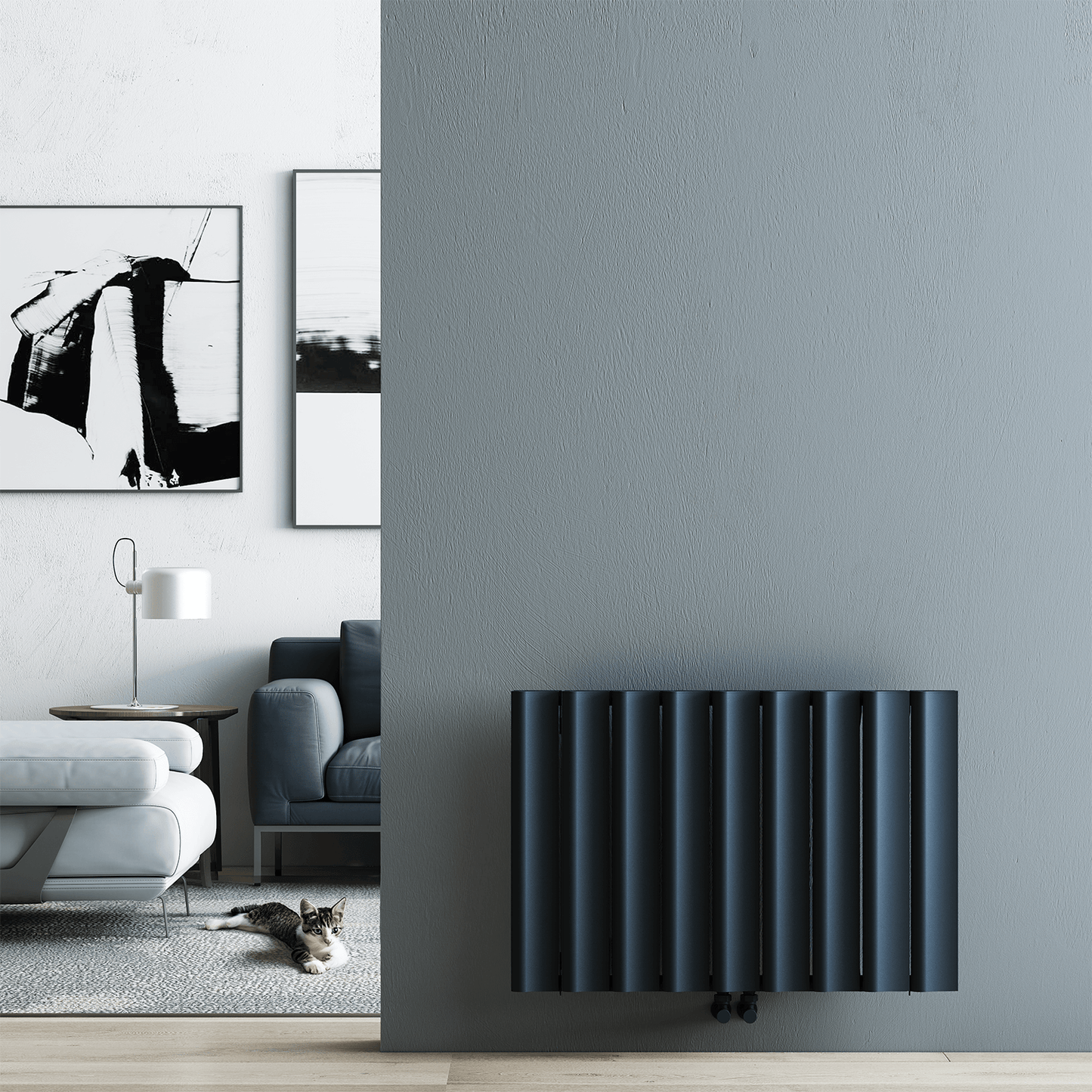 Termoarredo Orizzontale Carisa Burano S in Alluminio Design Moderno Antracite