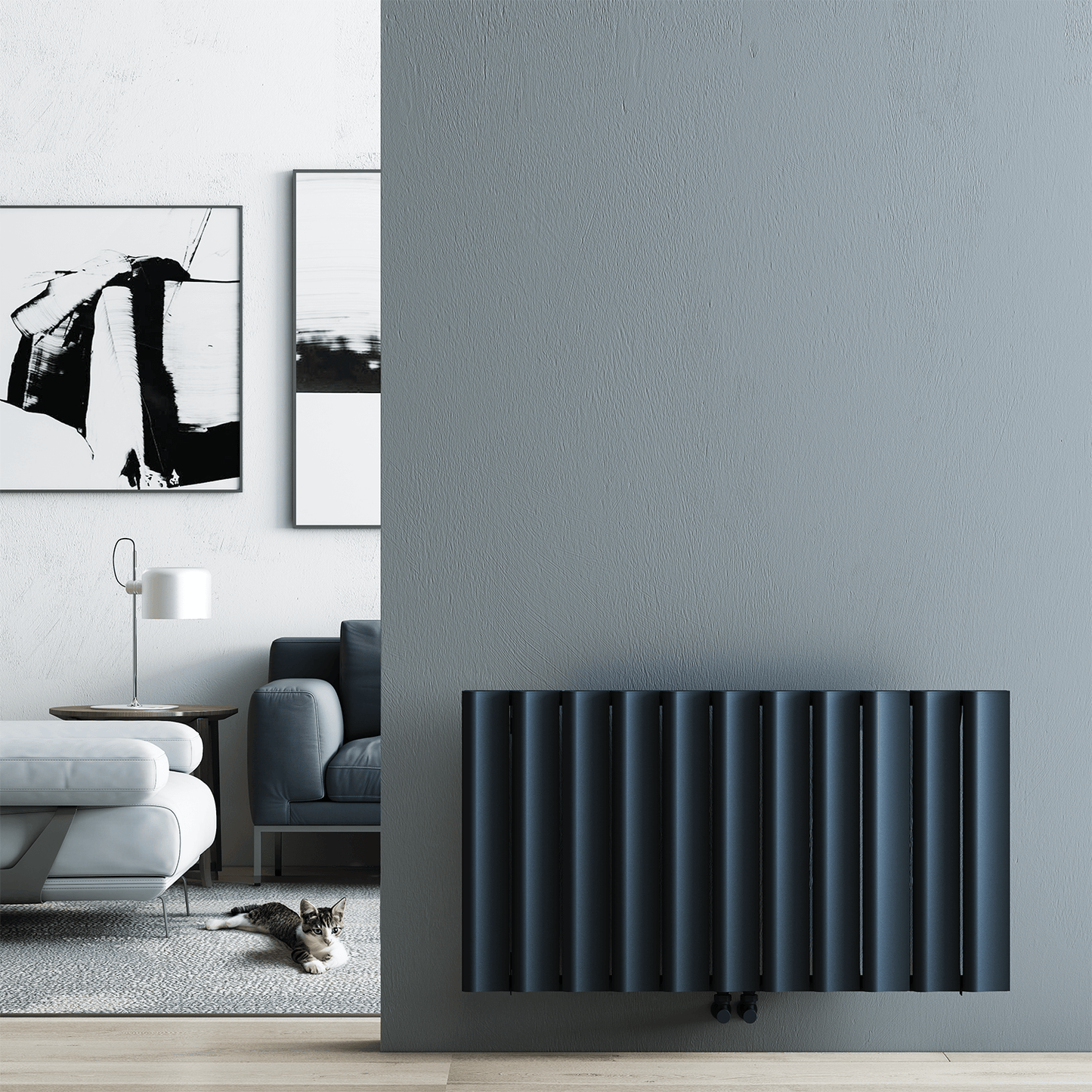 Termoarredo Orizzontale Carisa Burano S in Alluminio Design Moderno Antracite