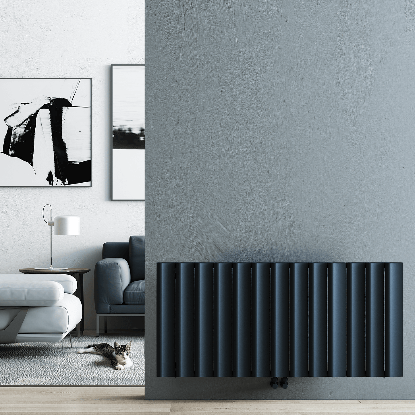 Termoarredo Orizzontale Carisa Burano S in Alluminio Design Moderno Antracite