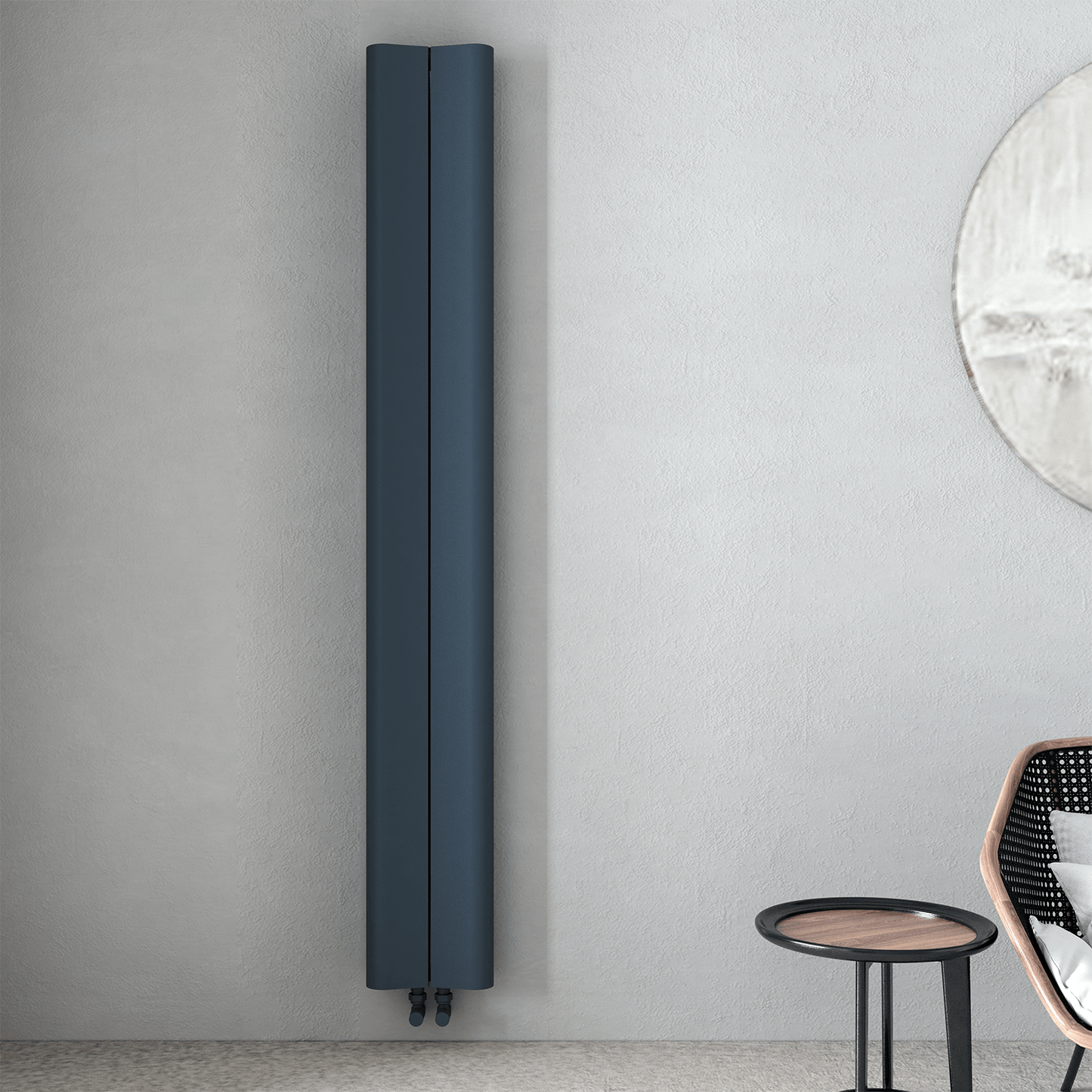 Carisa Curvy Termoarredo Verticale in Alluminio Design Moderno Antracite