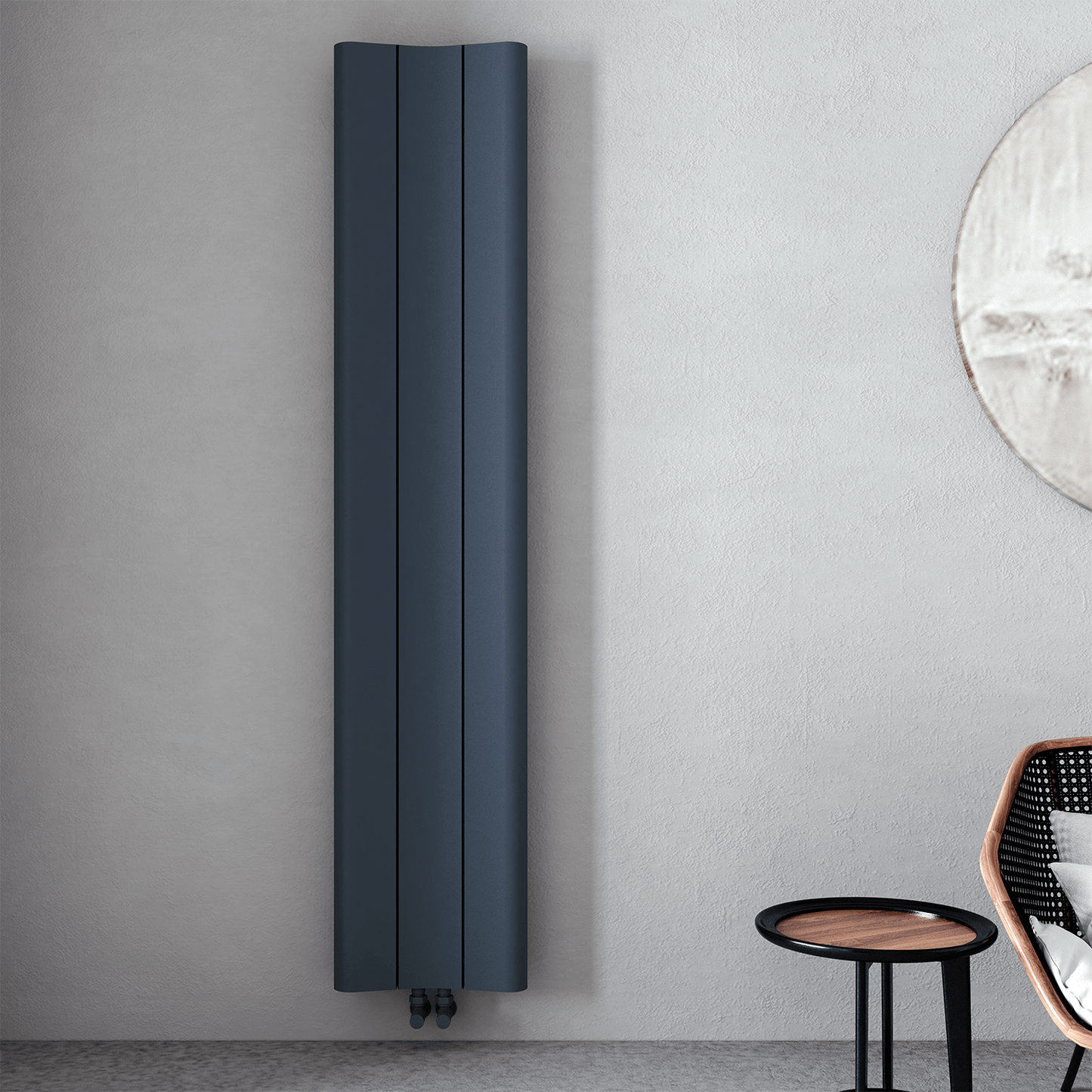 Carisa Curvy Termoarredo Verticale in Alluminio Design Moderno Antracite