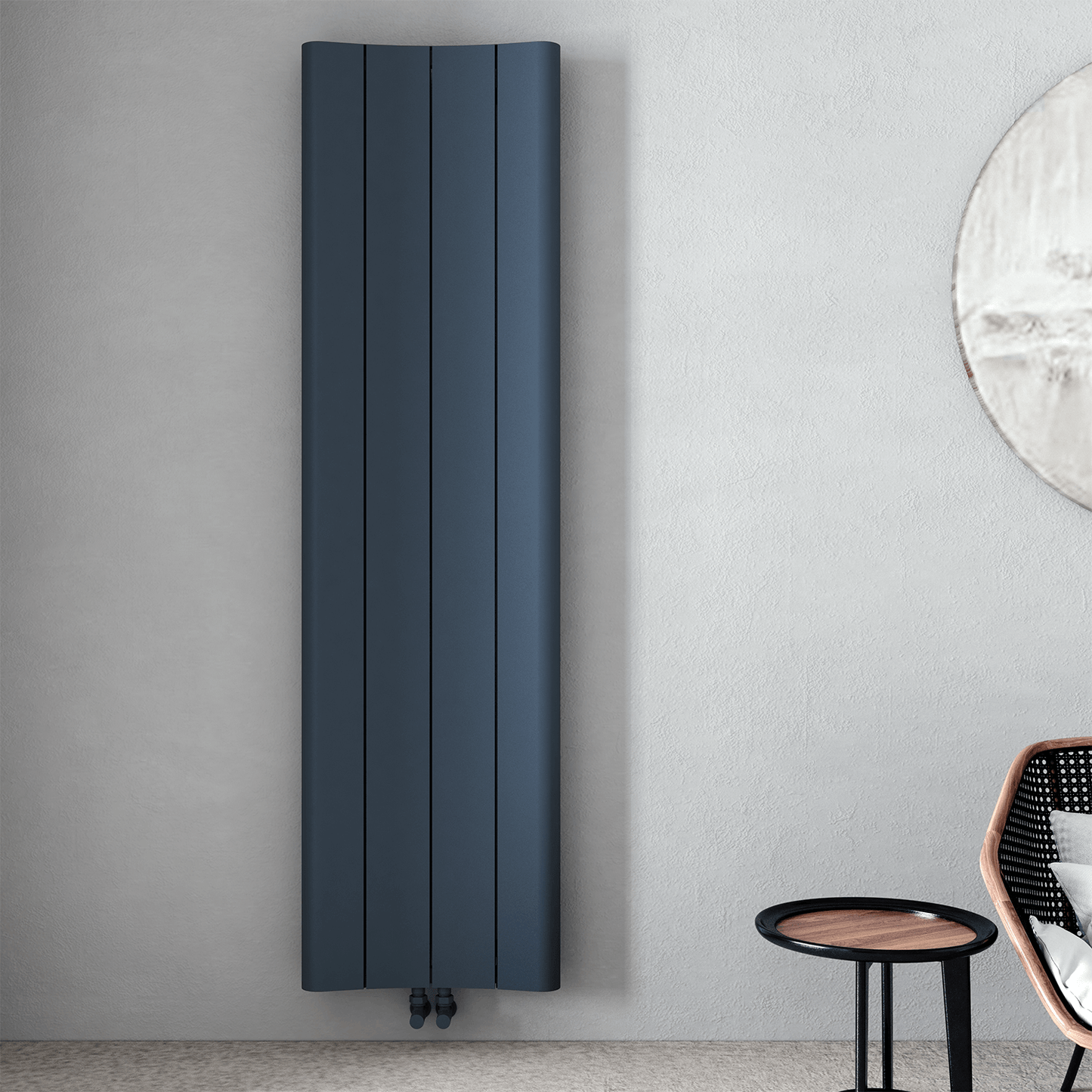Carisa Curvy Termoarredo Verticale in Alluminio Design Moderno Antracite