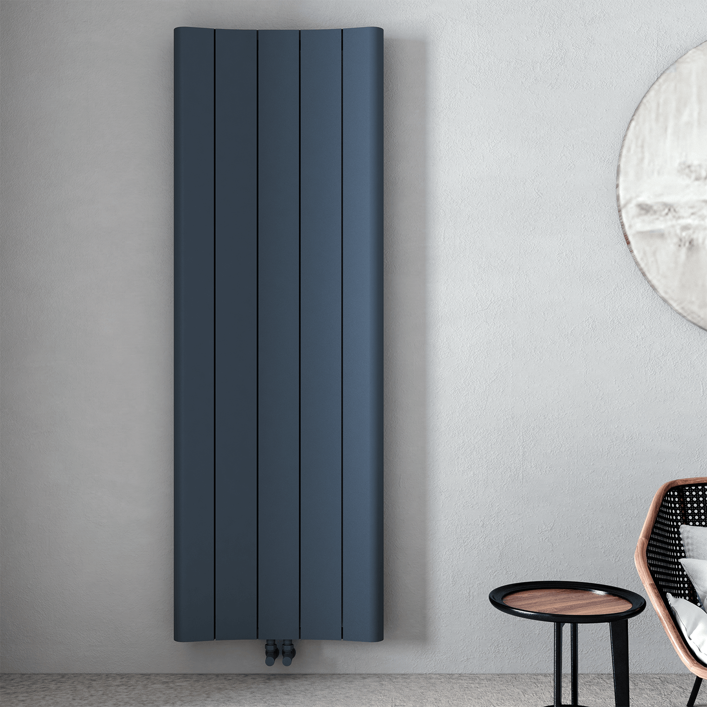 Carisa Curvy Termoarredo Verticale in Alluminio Design Moderno Antracite