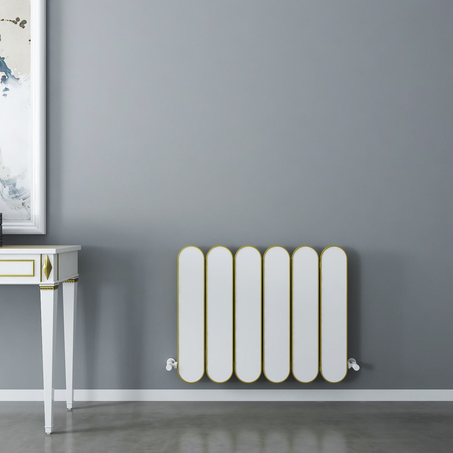 Carisa Magico Termoarredo Orizzontale in Alluminio Design Moderno Bianco
