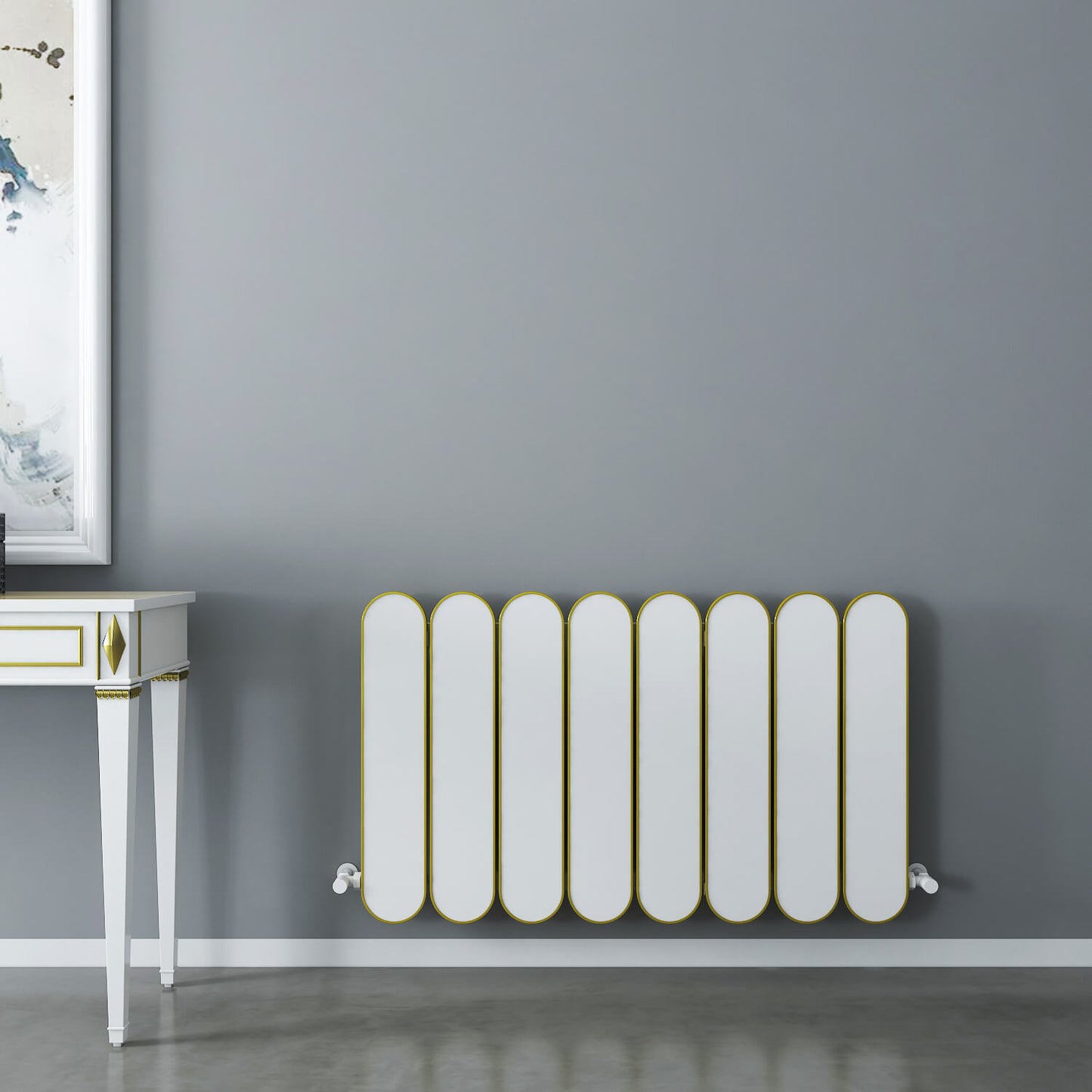 Carisa Magico Termoarredo Orizzontale in Alluminio Design Moderno Bianco