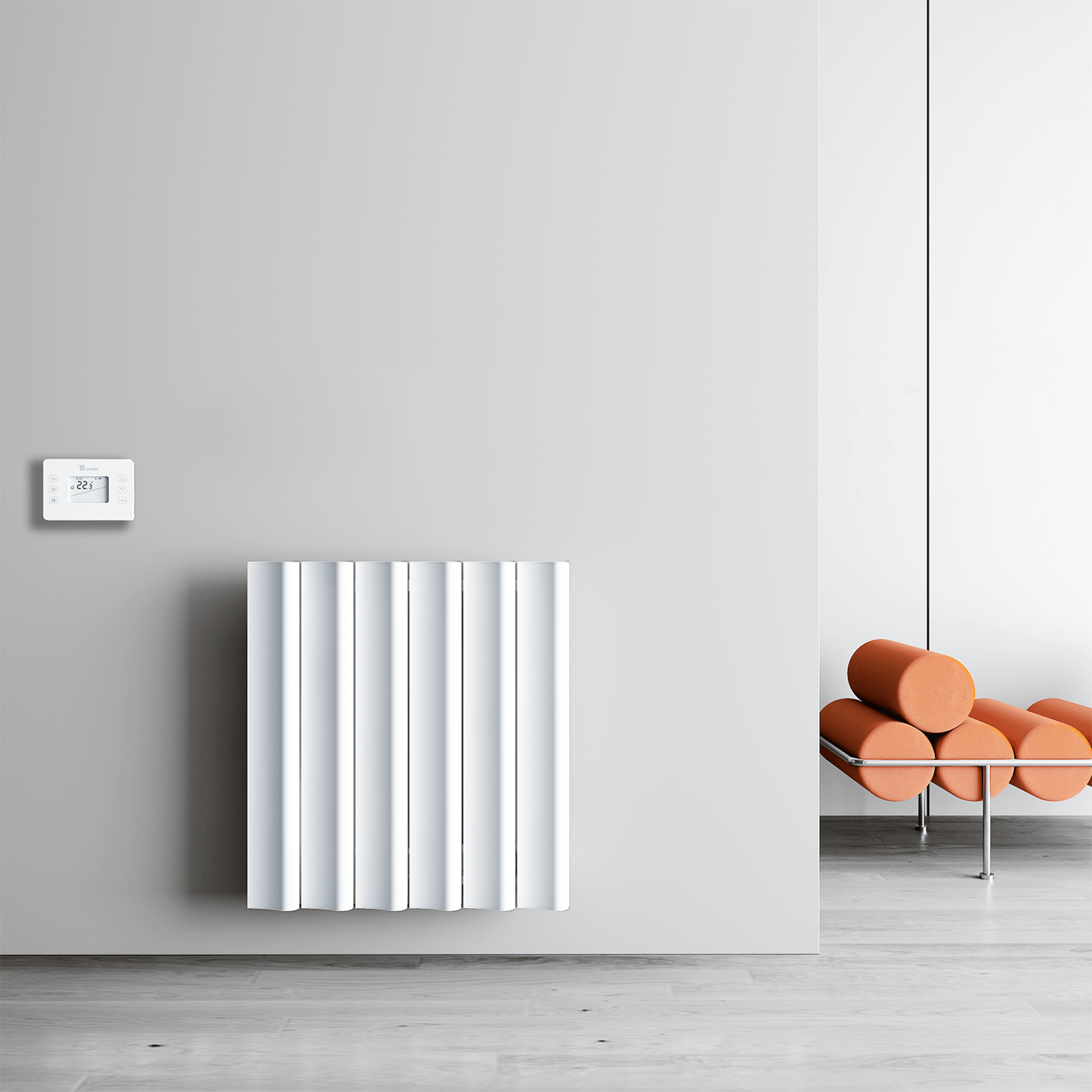 Termoarredo Elettrico Orizzontale Carisa Boreas S Design Moderno Bianco