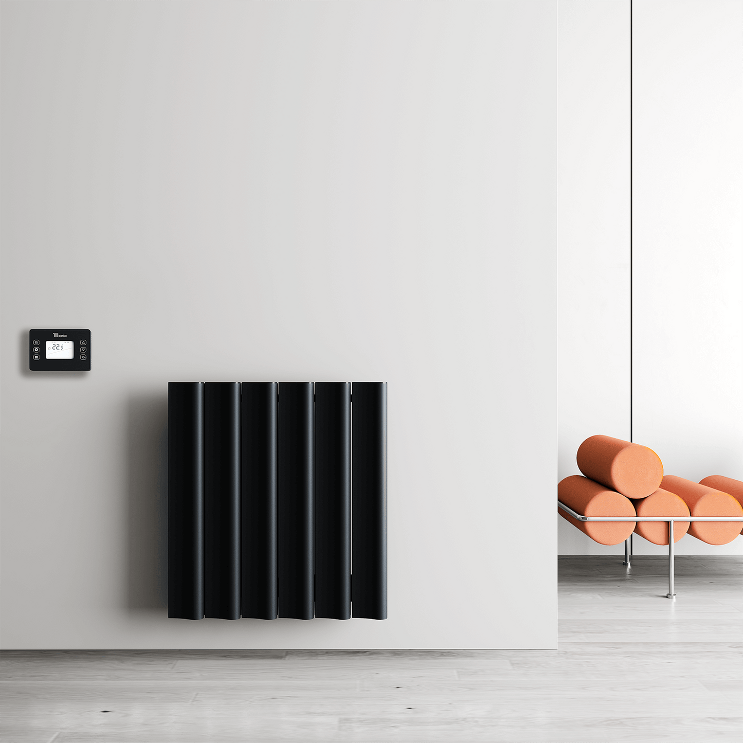 Termoarredo Elettrico Orizzontale Carisa Boreas S Design Moderno Nero