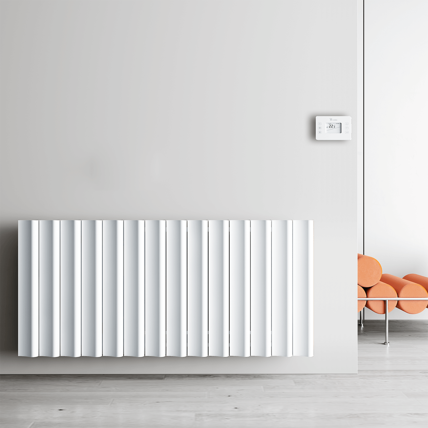 Termoarredo Elettrico Orizzontale Carisa Boreas S Design Moderno Bianco