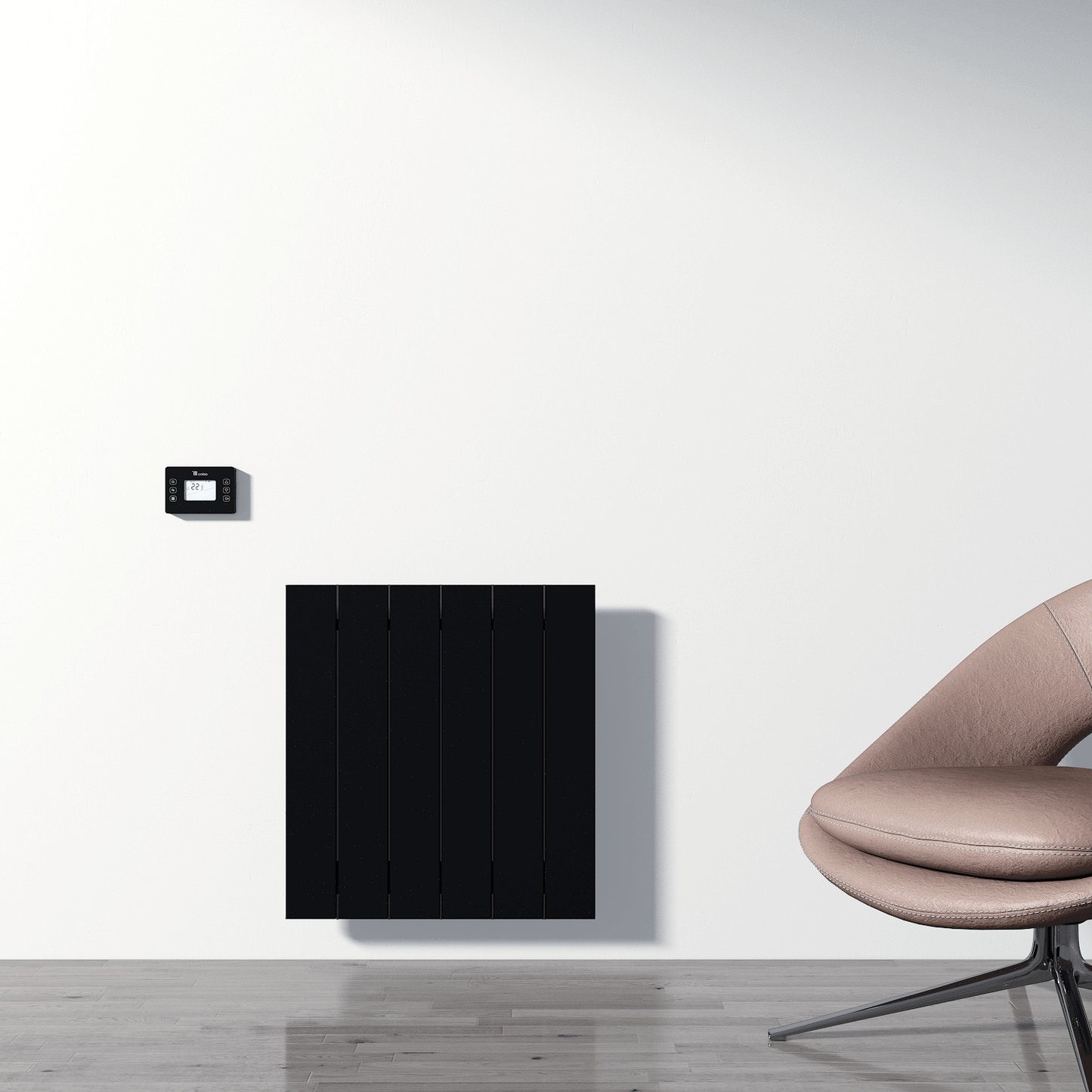 Carisa Boreas N Termoarredo Elettrico Orizzontale Design Moderno Nero