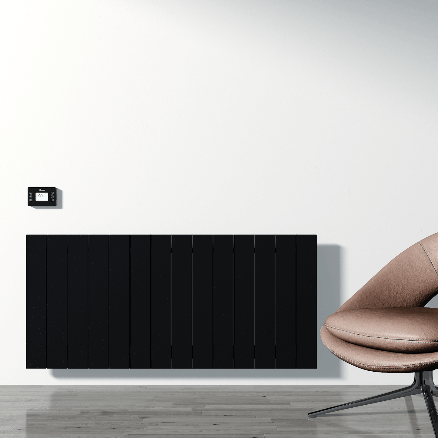 Carisa Boreas N Termoarredo Elettrico Orizzontale Design Moderno Nero
