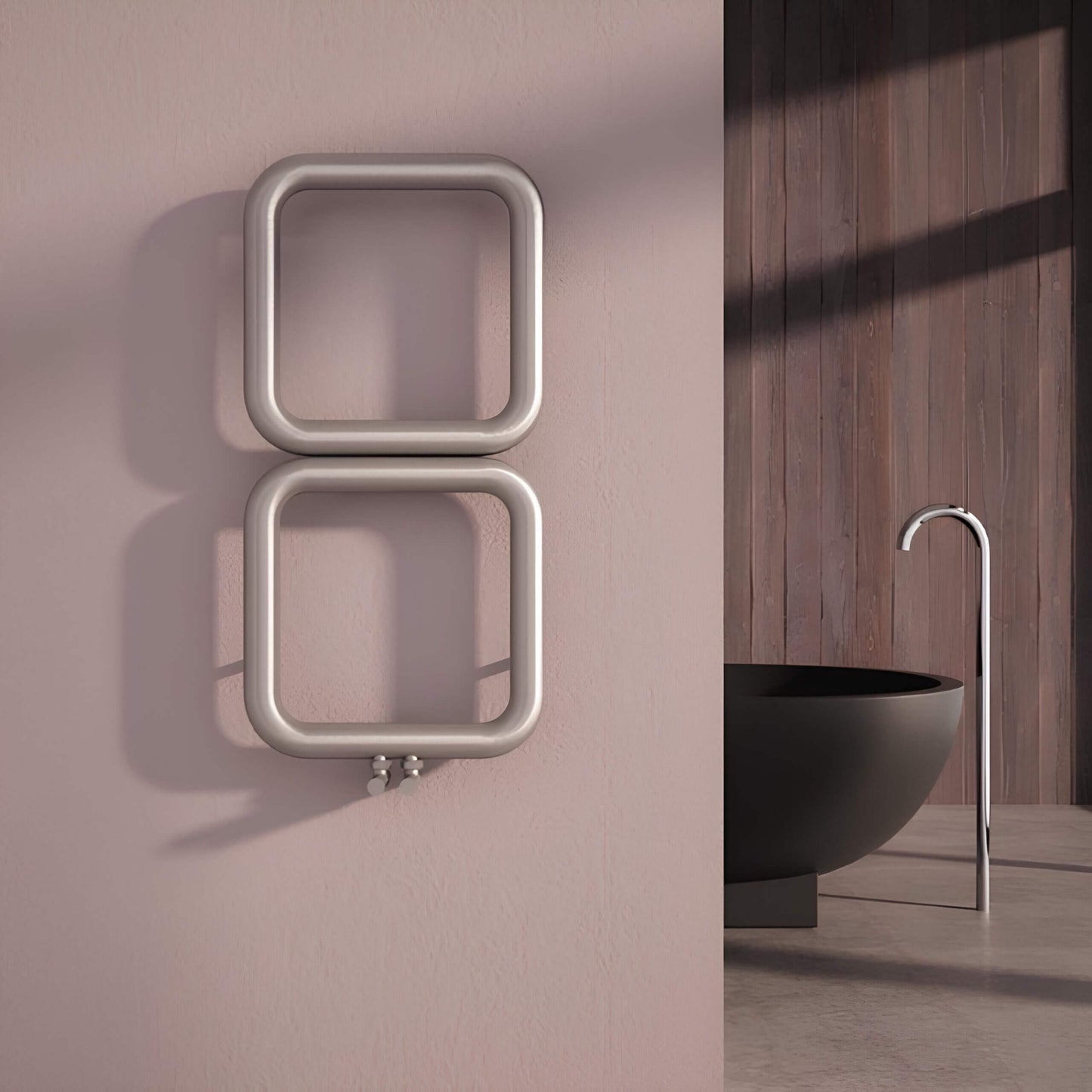 Scaldasalviette Carisa Baro in Acciaio Inox dal Design Moderno Satinato Lucido