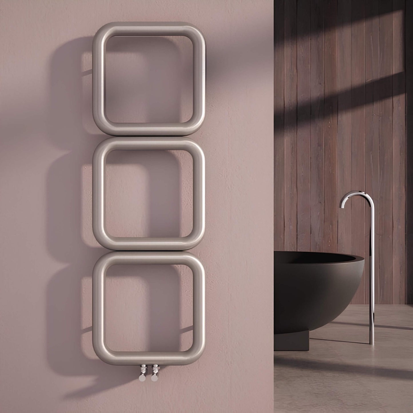 Scaldasalviette Carisa Baro in Acciaio Inox dal Design Moderno Satinato Lucido