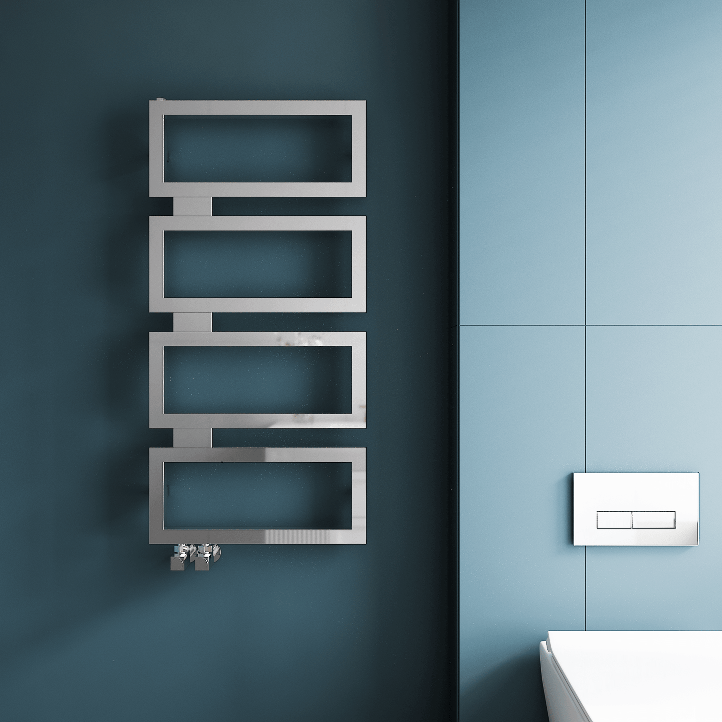 Scaldasalviette Carisa Beck in Acciaio Inox dal Design Moderno Lucido a Specchio