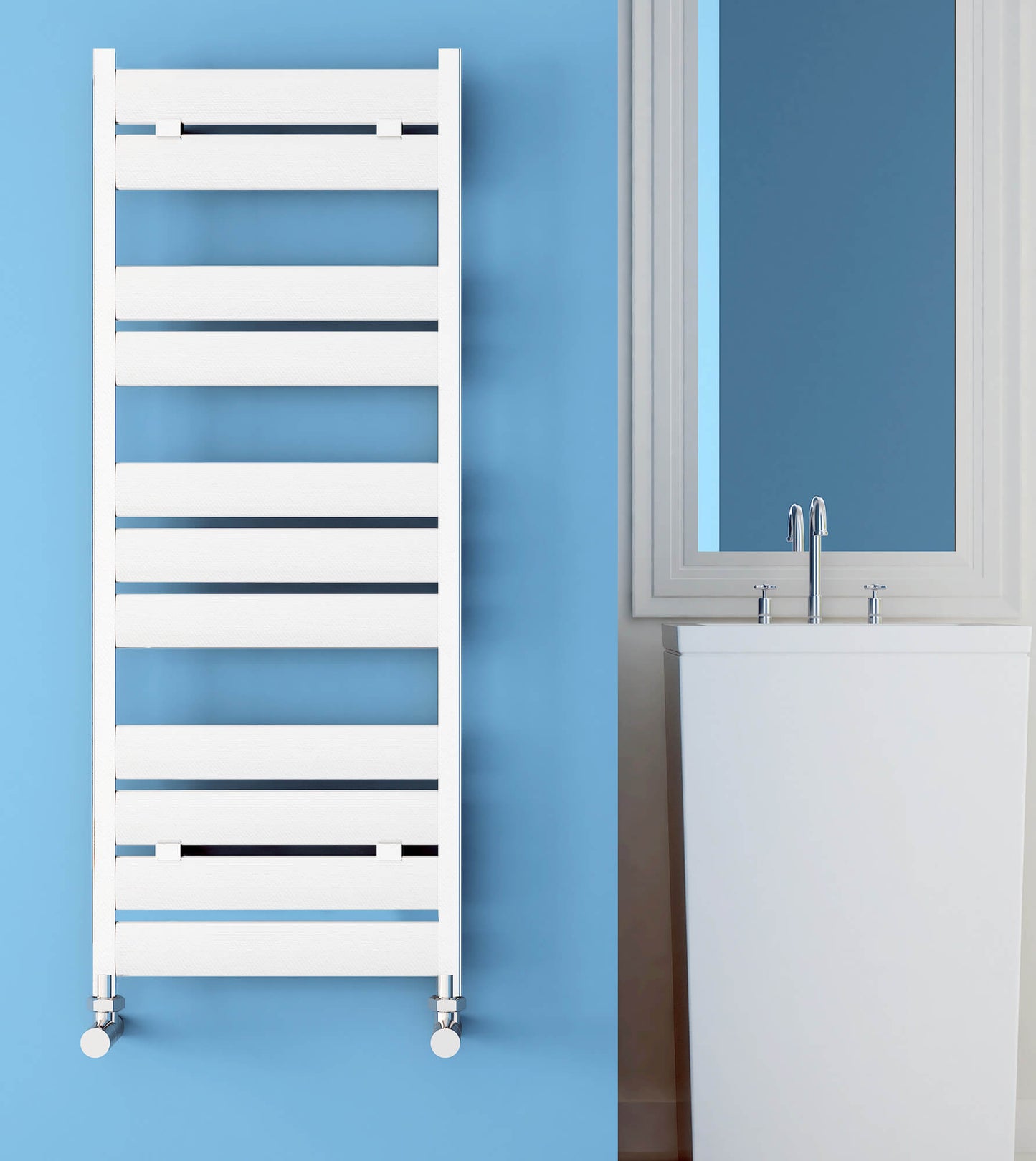 Scaldasalviette Carisa Soho in Alluminio Design Moderno Bianco