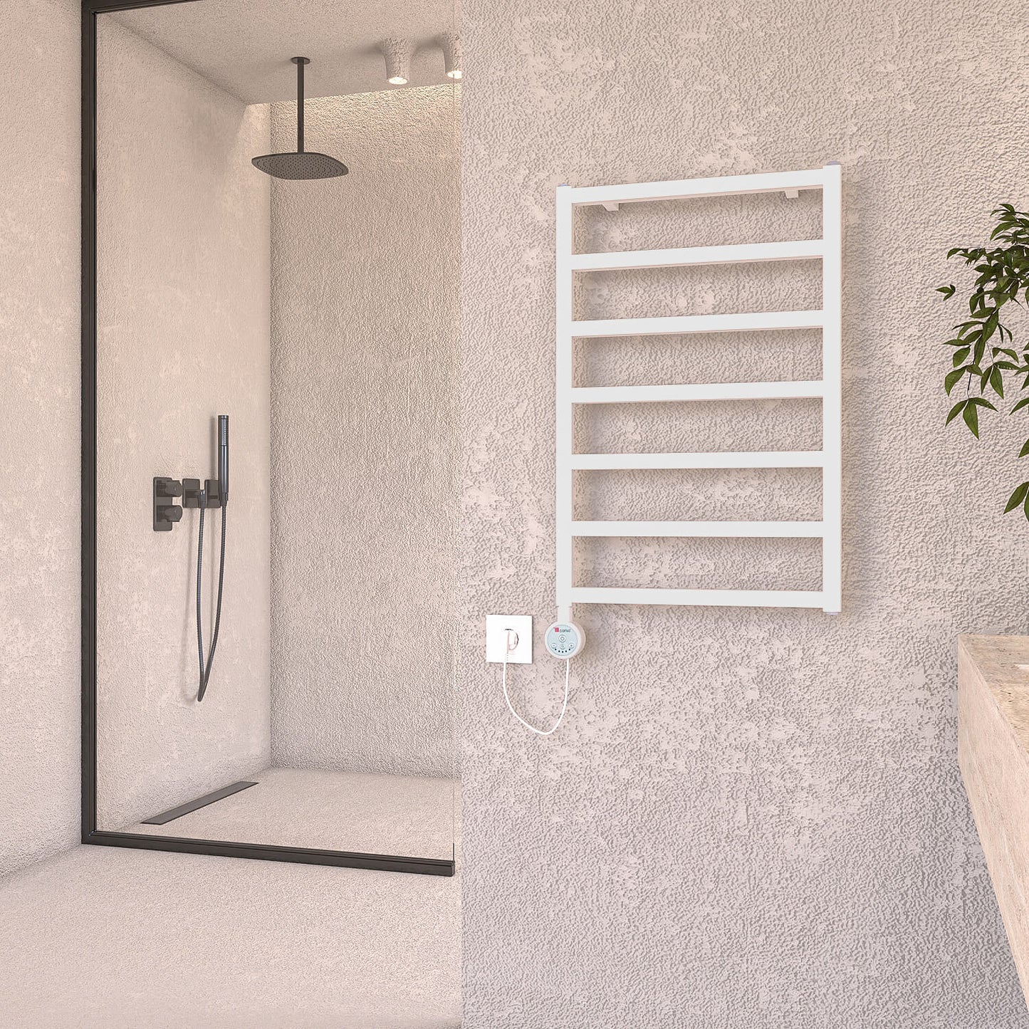 Scaldasalviette Elettrico Burton 300W Bianco 760 x 480 mm - Digitale