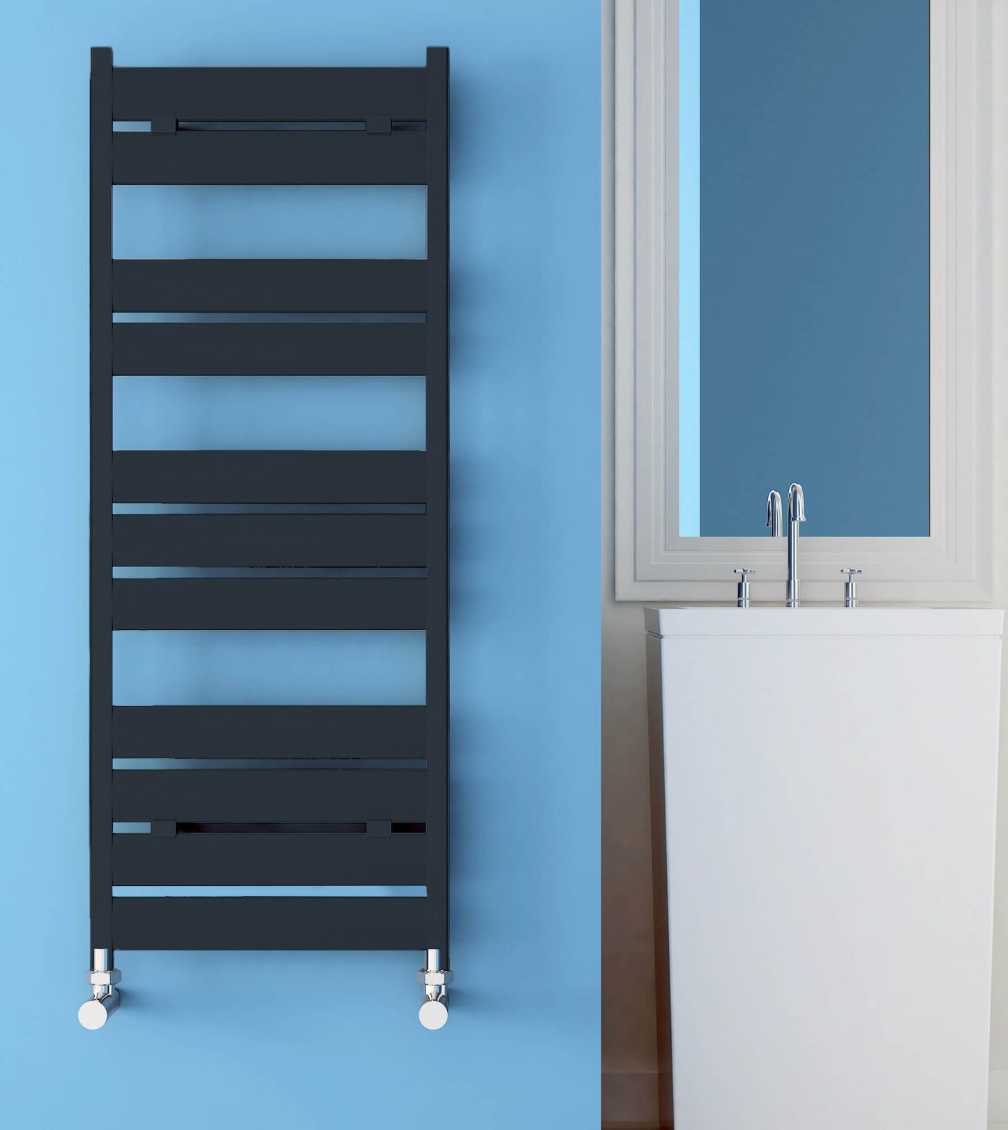 Scaldasalviette Carisa Soho in Alluminio Design Moderno Antracite