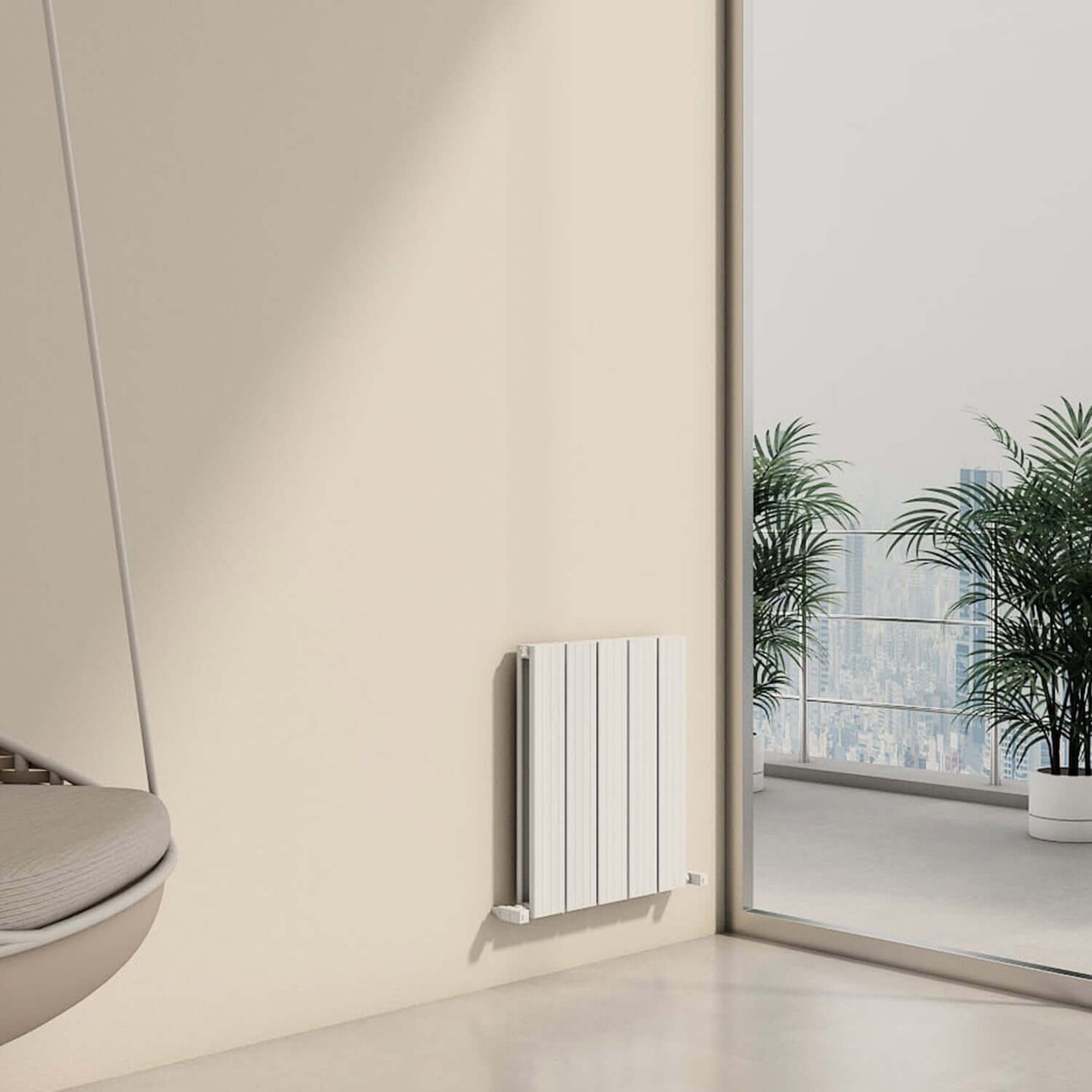 Radiatore Orizzontale in Alluminio Carisa Chambord Design Moderno Bianco