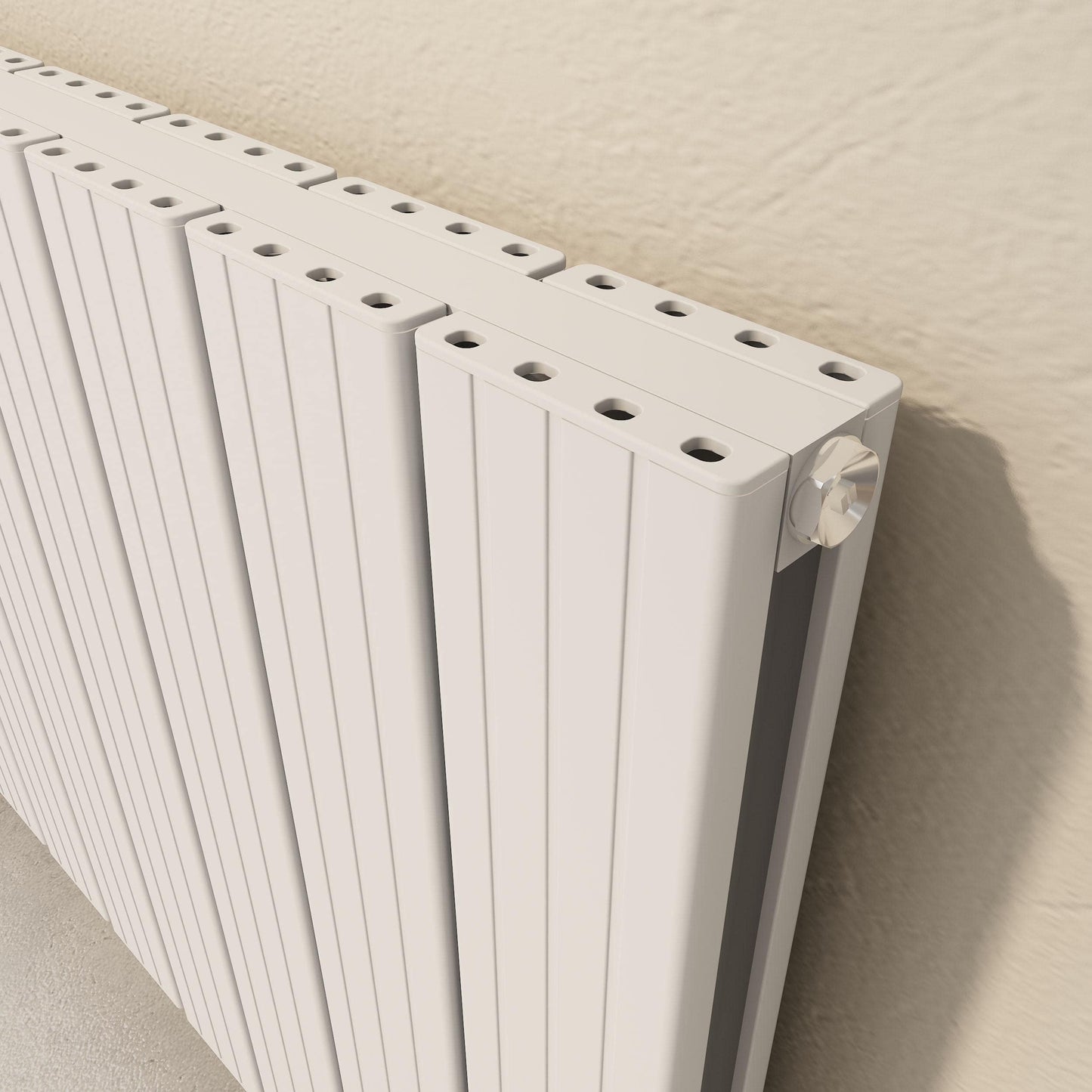 Radiatore Orizzontale in Alluminio Carisa Chambord Design Moderno Bianco