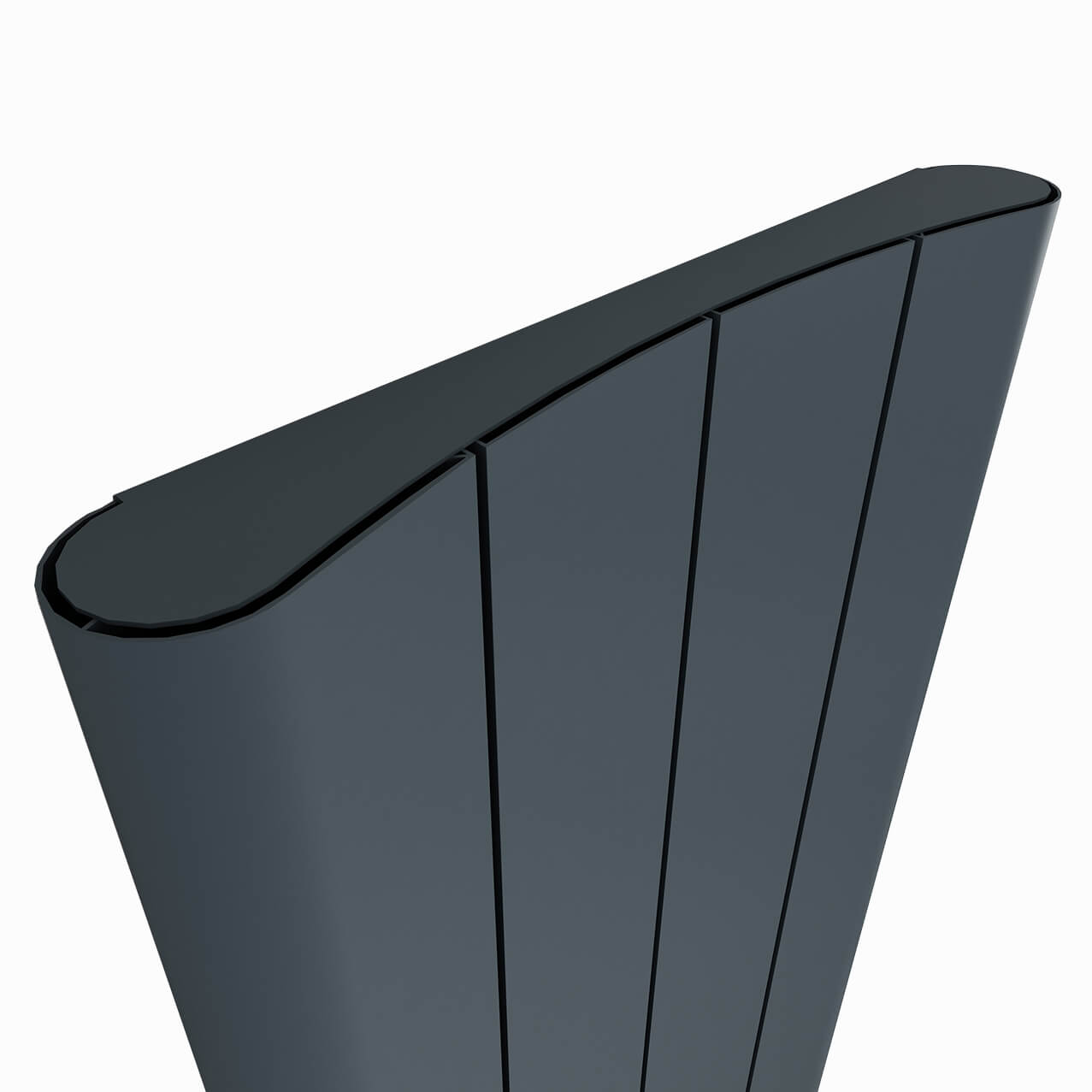 Carisa Curvy Termoarredo Verticale in Alluminio Design Moderno Antracite