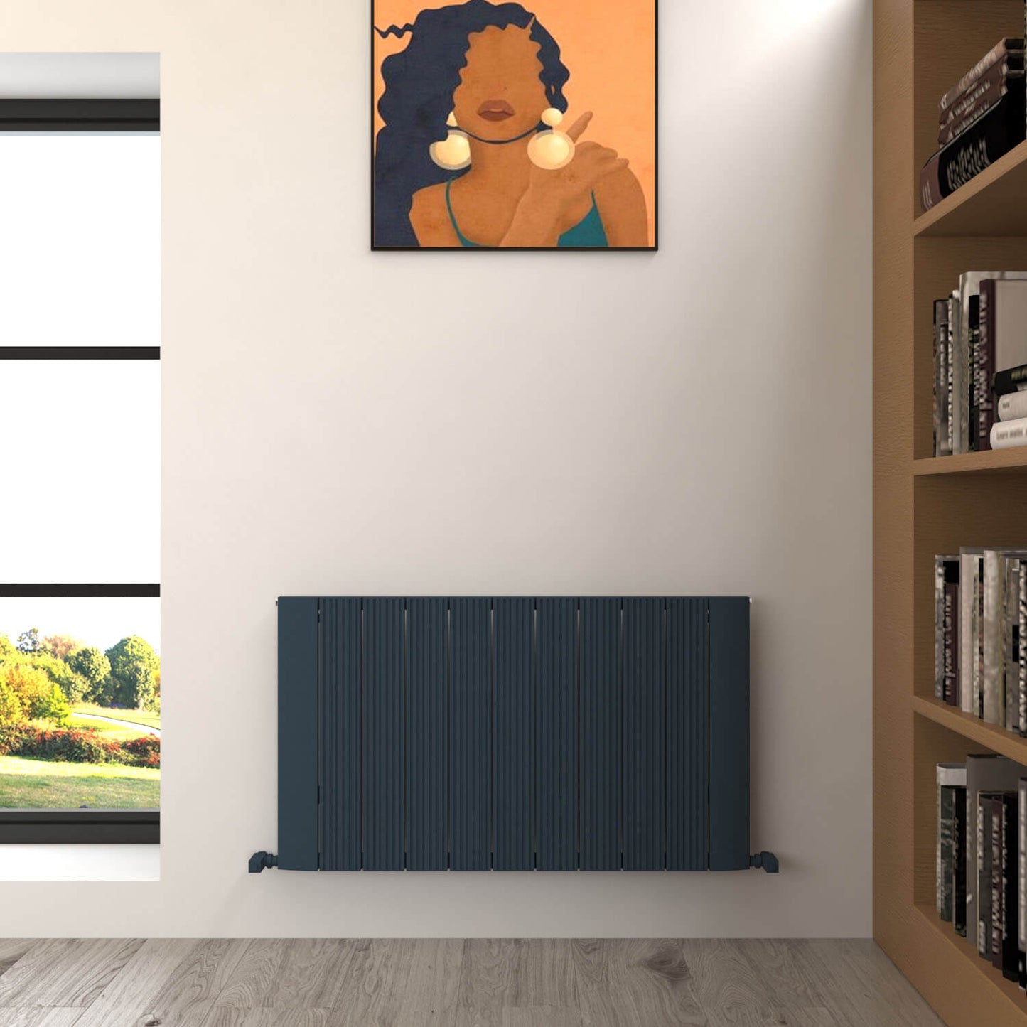 Carisa Dune Termoarredo Orizzontale in Alluminio Design Moderno Antracite