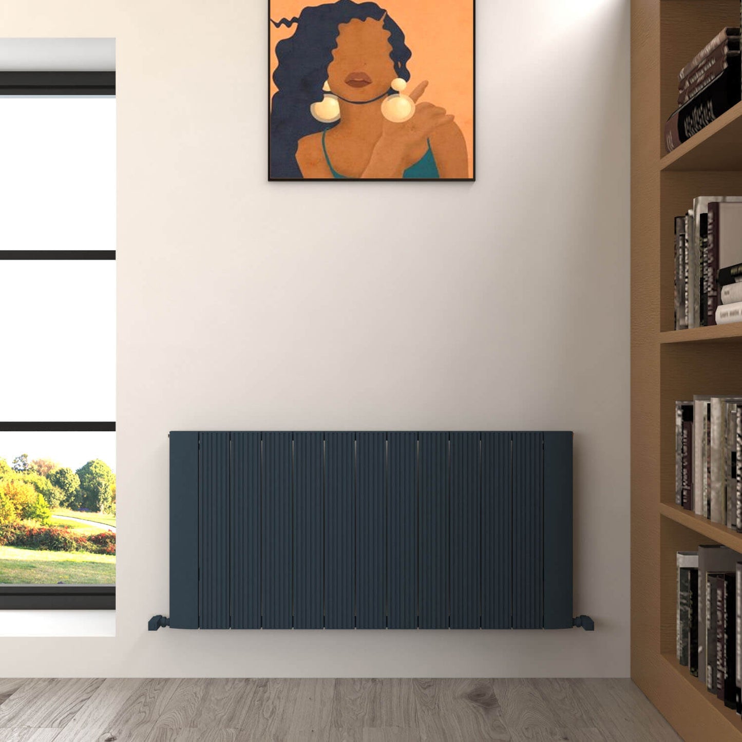 Carisa Dune Termoarredo Orizzontale in Alluminio Design Moderno Antracite