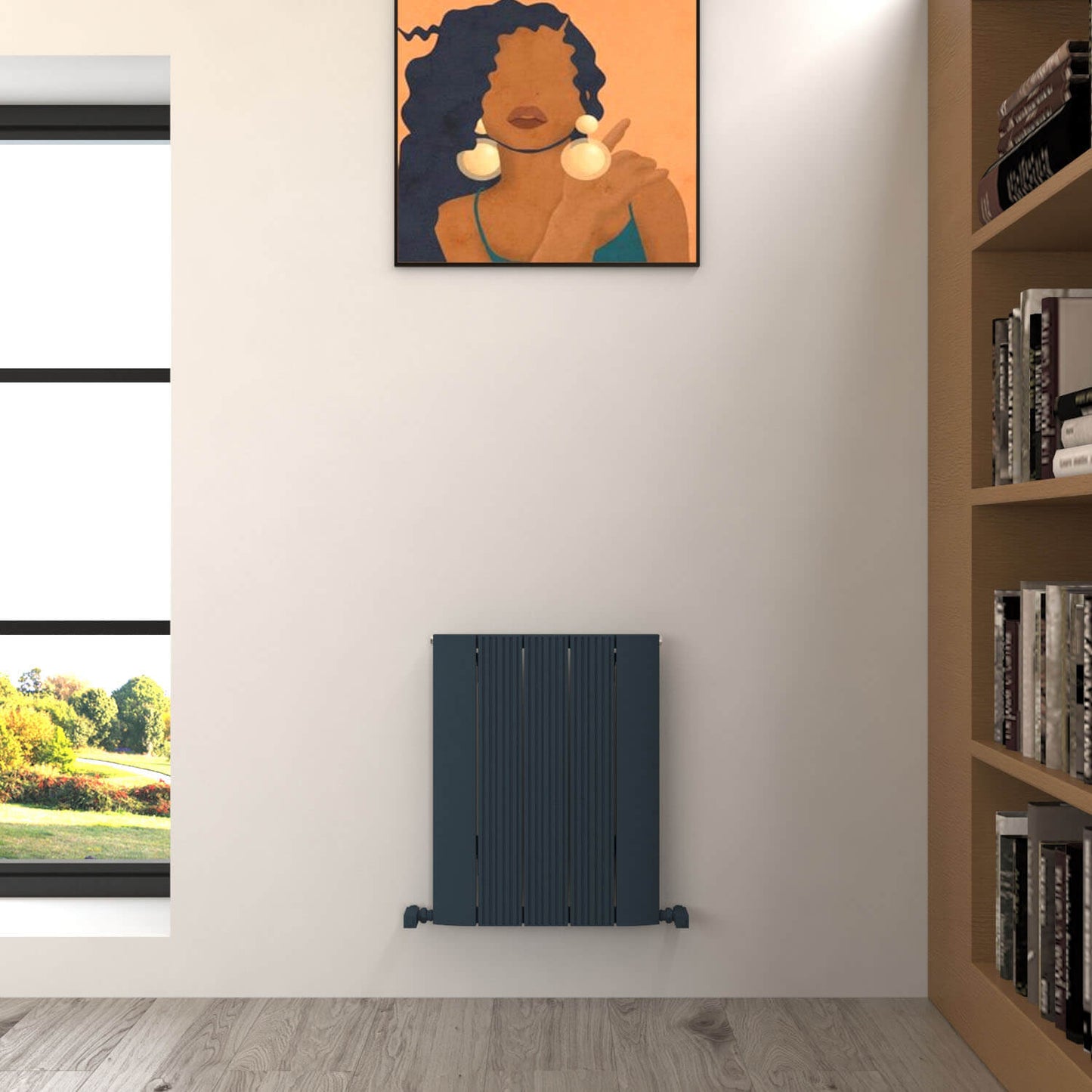 Carisa Dune Termoarredo Orizzontale in Alluminio Design Moderno Antracite