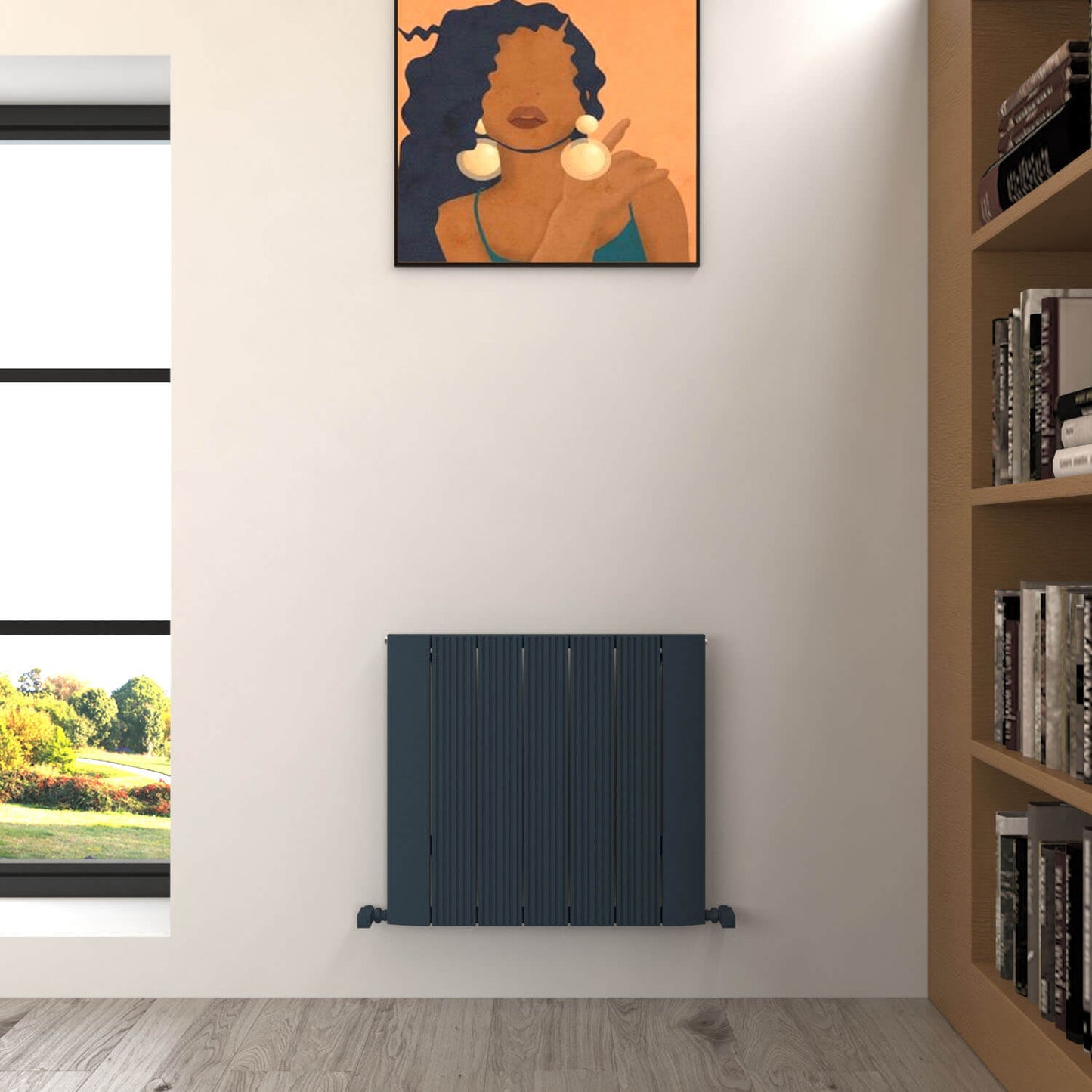 Carisa Dune Termoarredo Orizzontale in Alluminio Design Moderno Antracite