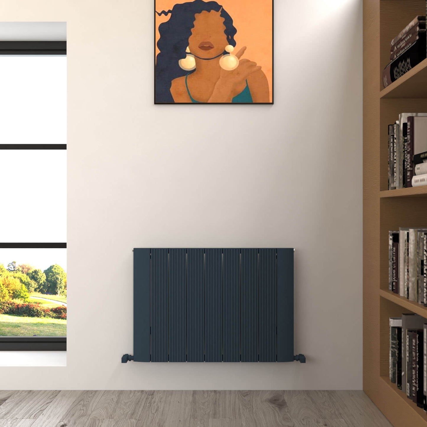 Carisa Dune Termoarredo Orizzontale in Alluminio Design Moderno Antracite