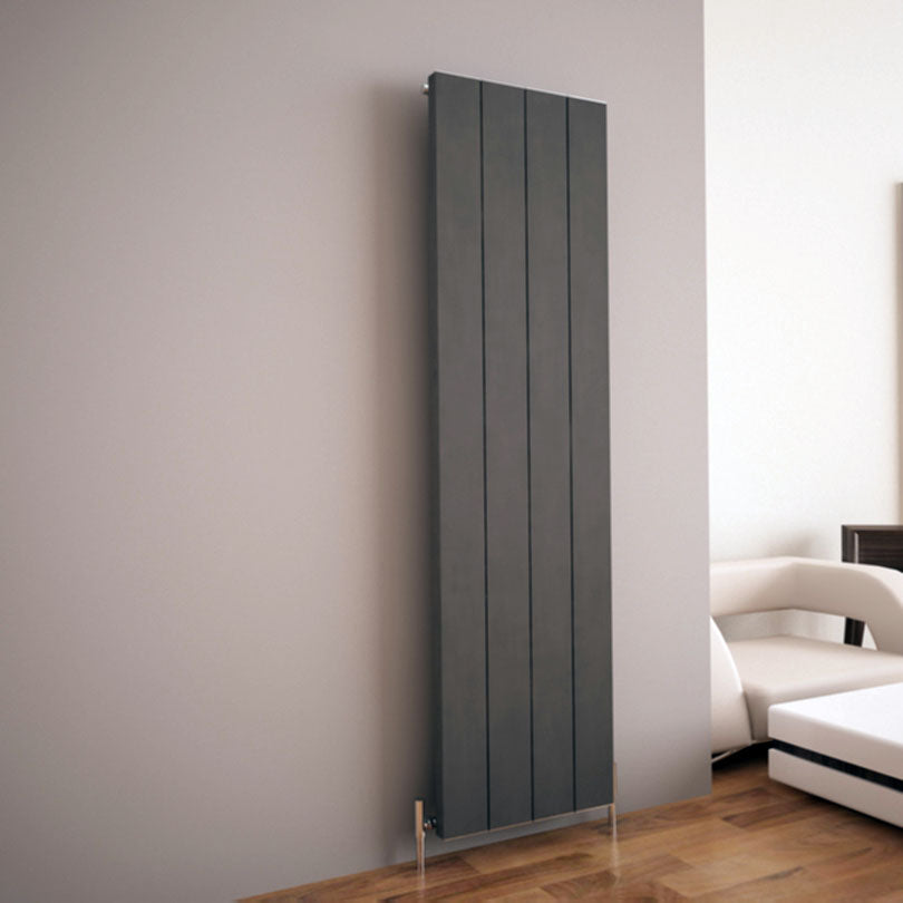 Carisa Elvino Termoarredo Verticale in Alluminio Design Moderno Grigio Scuro