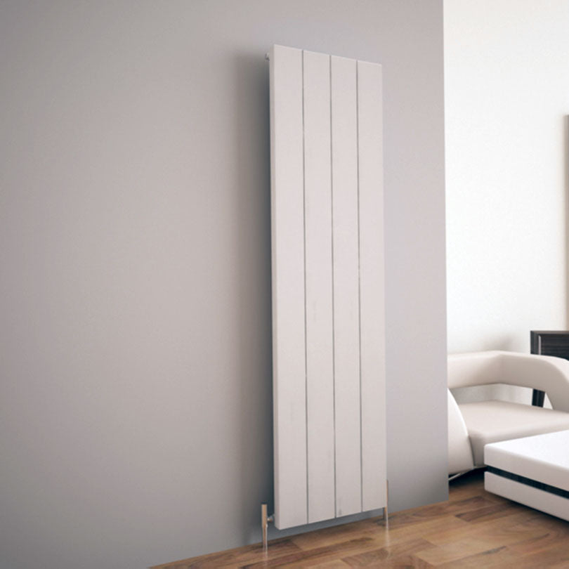 Carisa Elvino Termoarredo Verticale in Alluminio Design Moderno Bianco