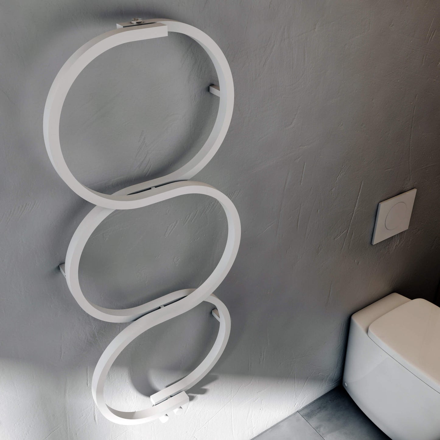Scaldasalviette Carisa Kensington in Acciaio Inossidabile Design Moderno Bianco