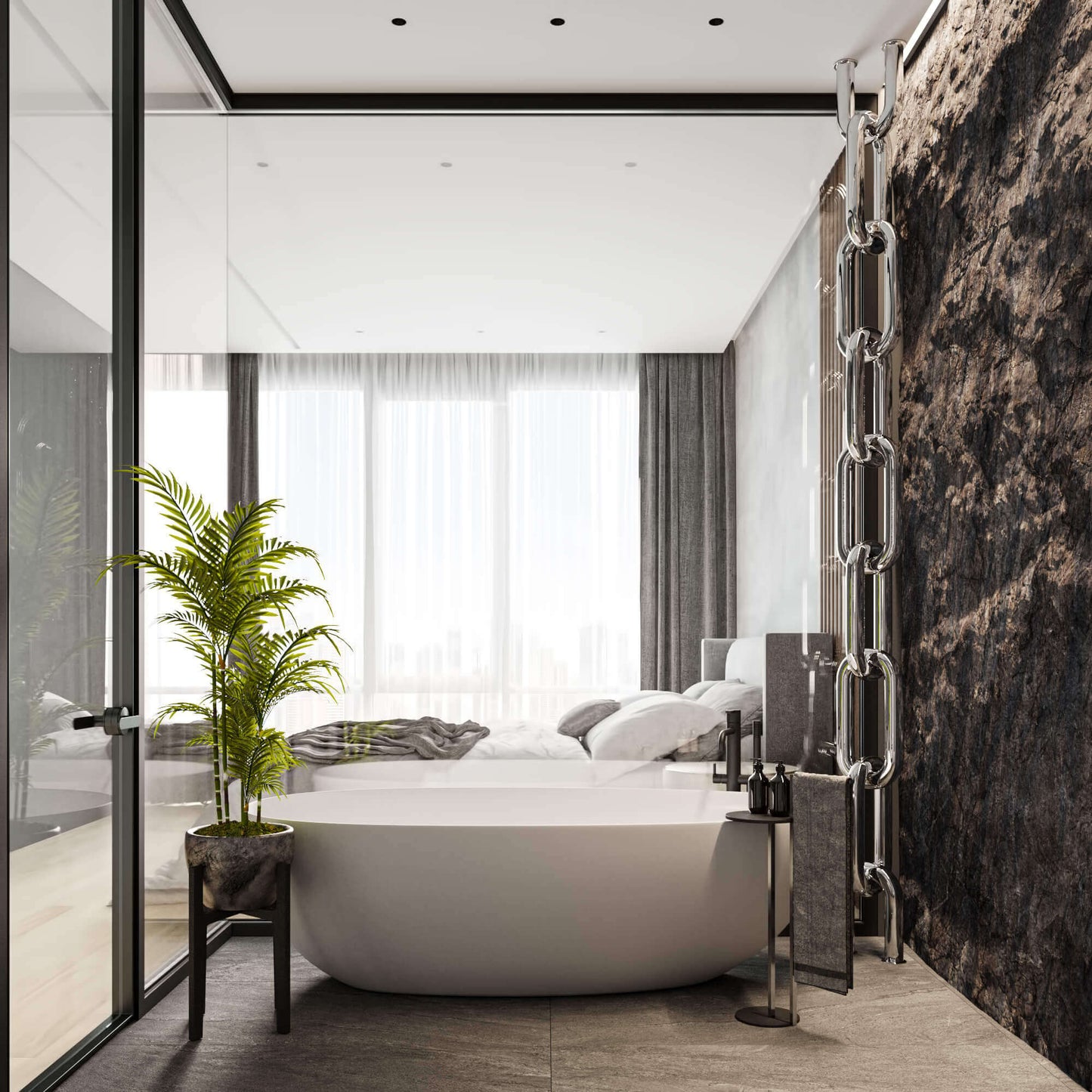 Carisa Link Termoarredo da Terra in Acciaio Inox Verticale Design Moderno Lucido a Specchio