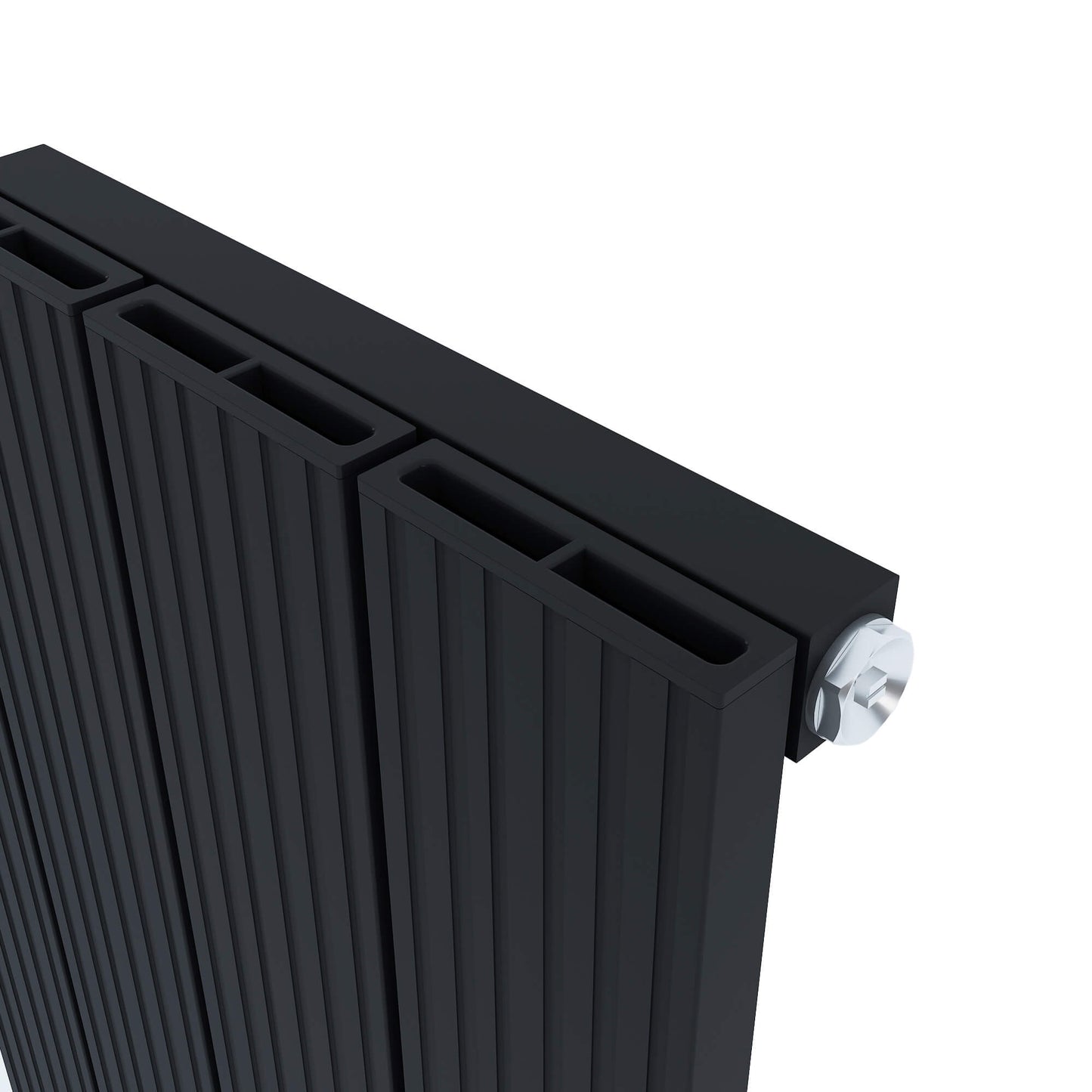 Radiatore Orizzontale Carisa Monza in Alluminio Design Moderno Nero