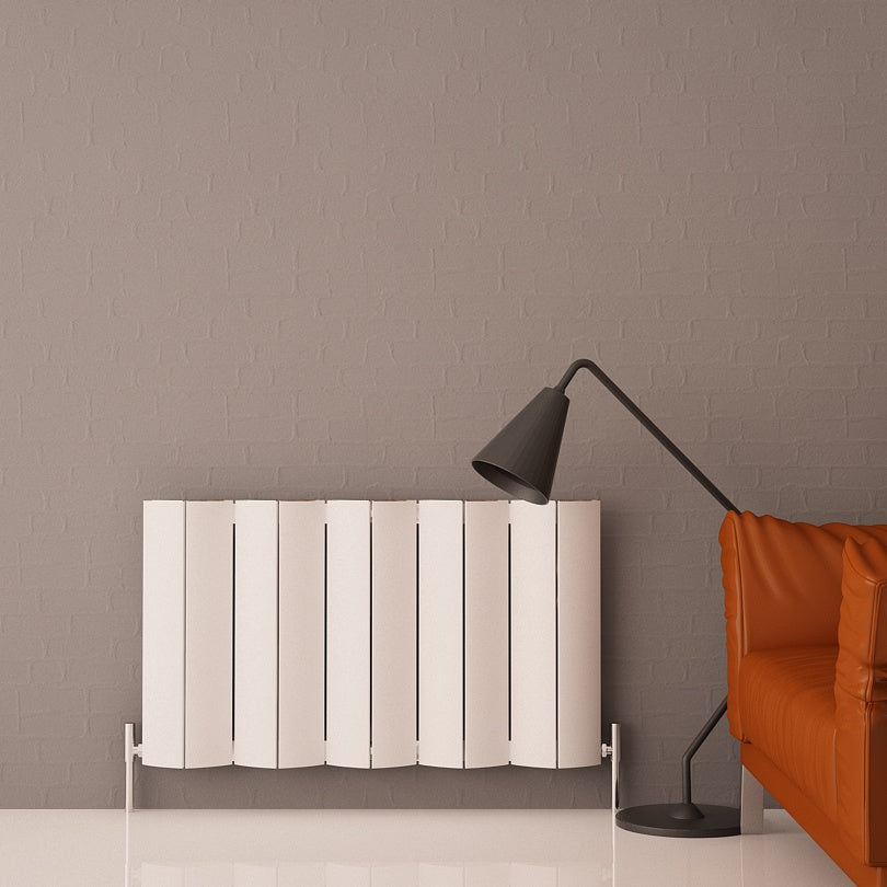 Carisa Nixie Termoarredo Orizzontale in Alluminio Design Moderno Bianco