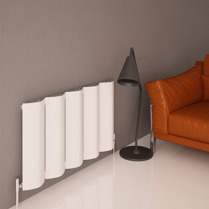 Carisa Nixie Termoarredo Orizzontale in Alluminio Design Moderno Bianco