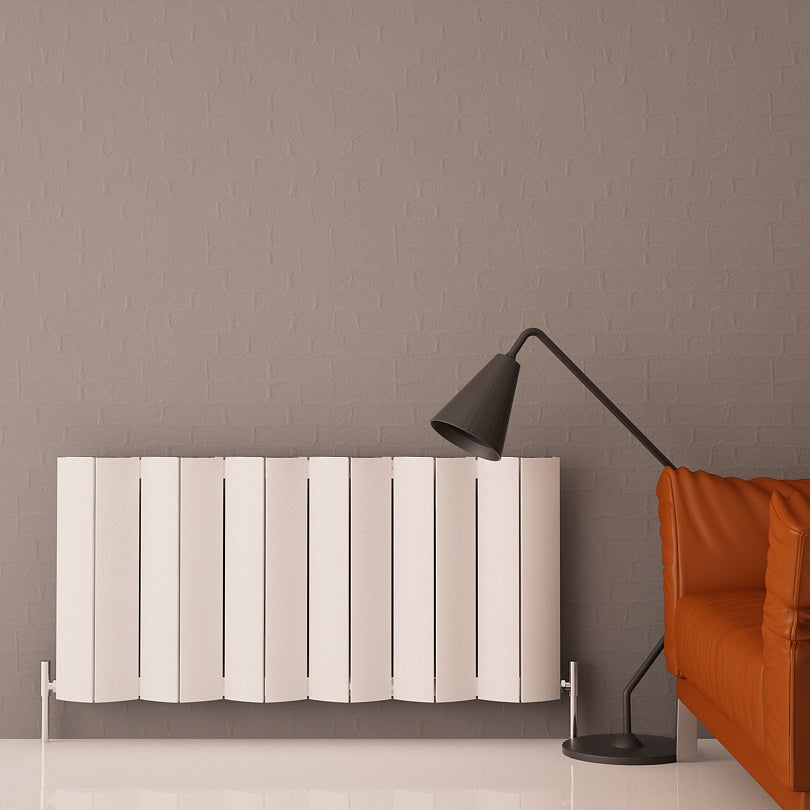 Carisa Nixie Termoarredo Orizzontale in Alluminio Design Moderno Bianco