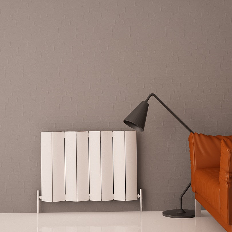 Carisa Nixie Termoarredo Orizzontale in Alluminio Design Moderno Bianco