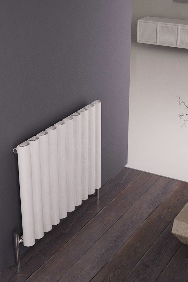 Carisa Odessa Termoarredo Orizzontale in Alluminio Design Moderno Bianco