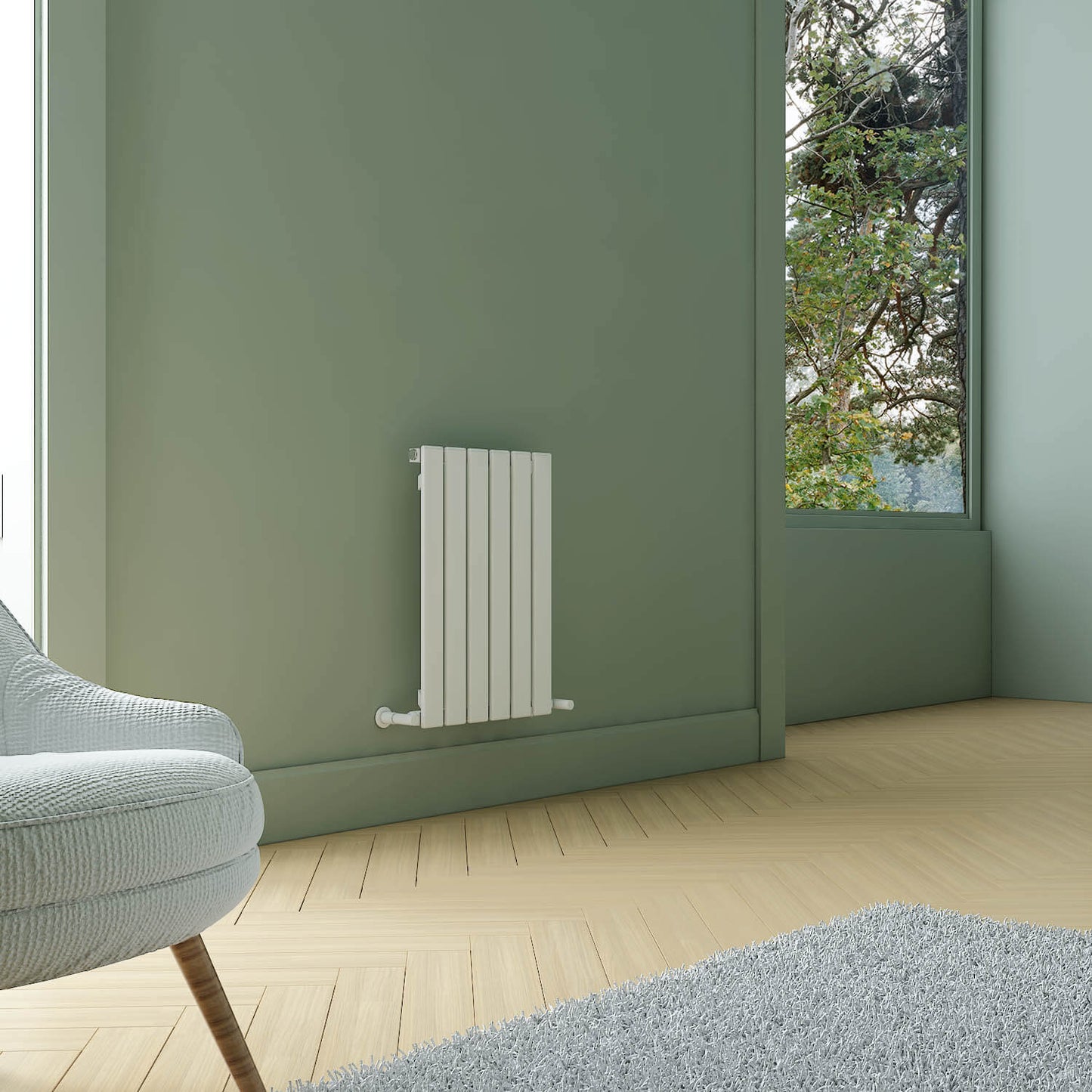 Termoarredo Orizzontale Carisa Plata in Alluminio Design Moderno Bianco