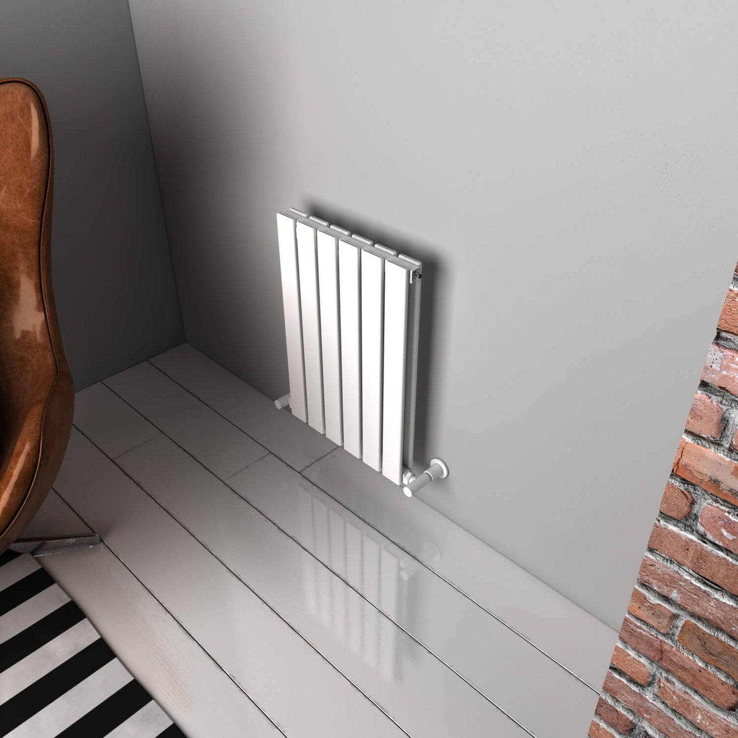 Termoarredo Orizzontale Carisa Plata in Alluminio Design Moderno Bianco