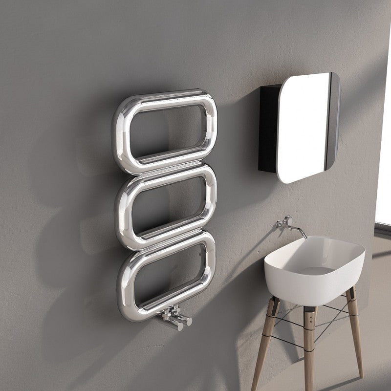 Scaldasalviette Carisa Talent in Acciaio Inox Design Moderno Lucido a Specchio