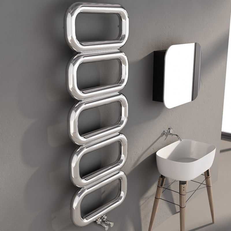 Scaldasalviette Carisa Talent in Acciaio Inox Design Moderno Lucido a Specchio