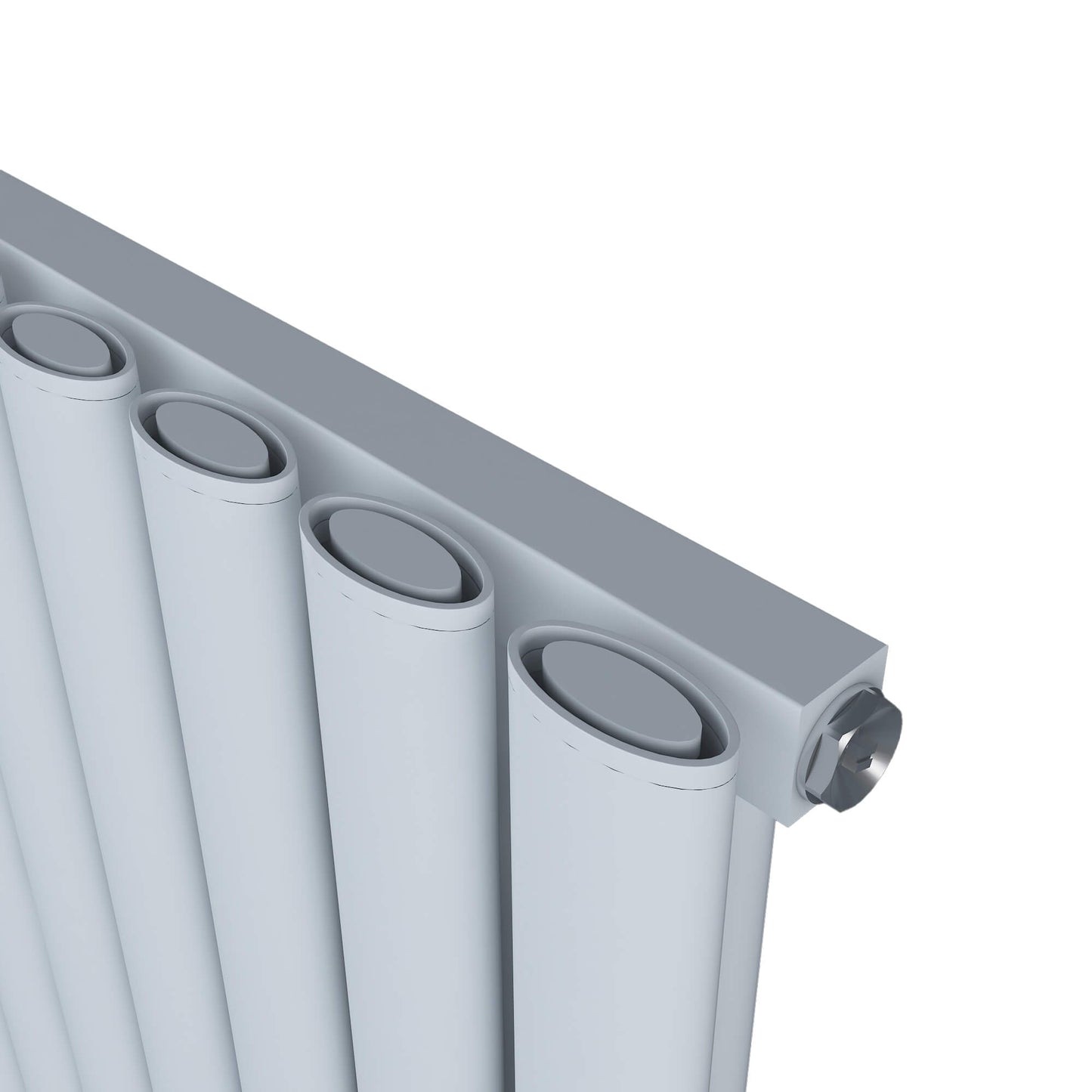 Termoarredo Orizzontale Carisa Tallis in Alluminio Design Moderno Bianco