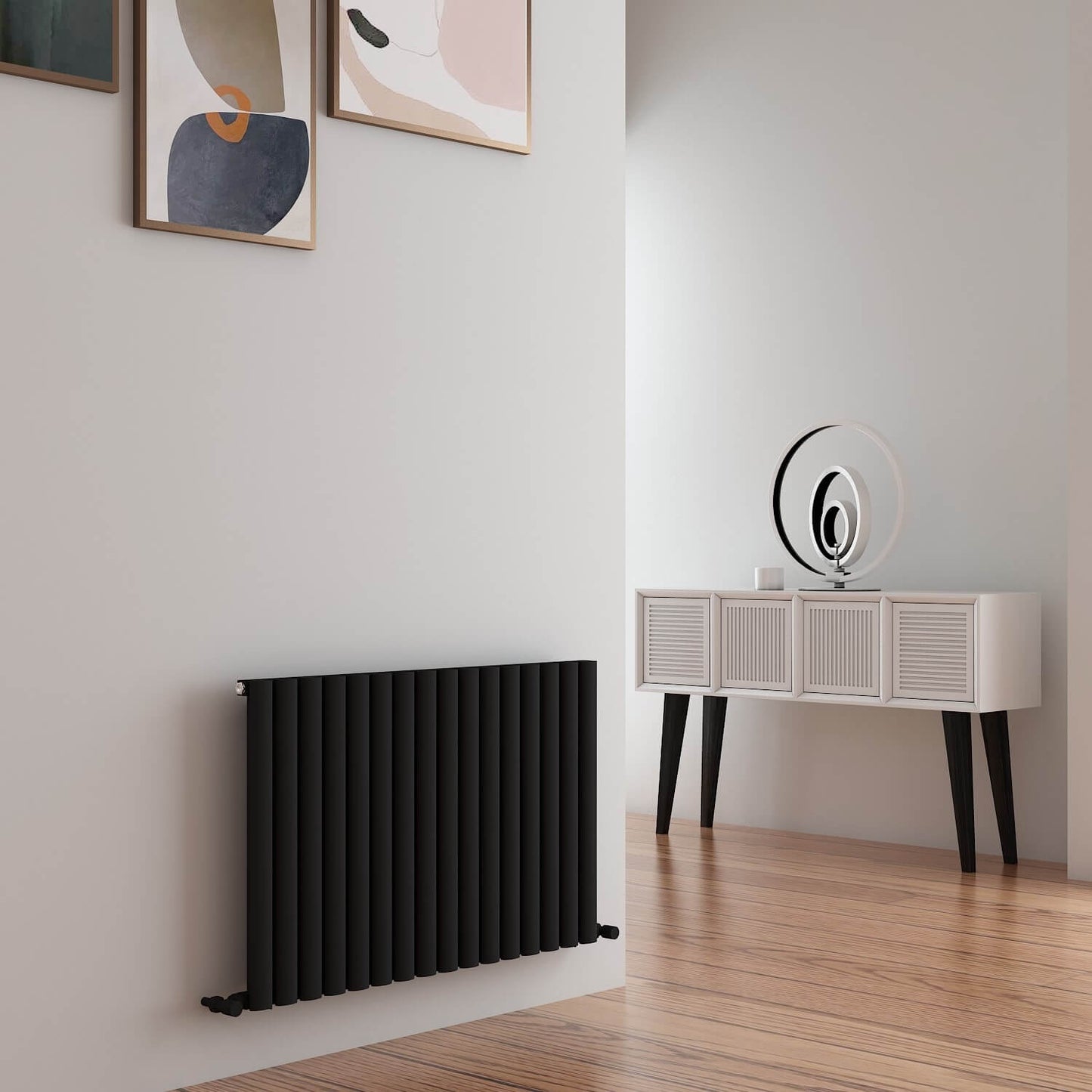 Carisa Tallis Termoarredo in Alluminio Orizzontale Design Moderno Nero